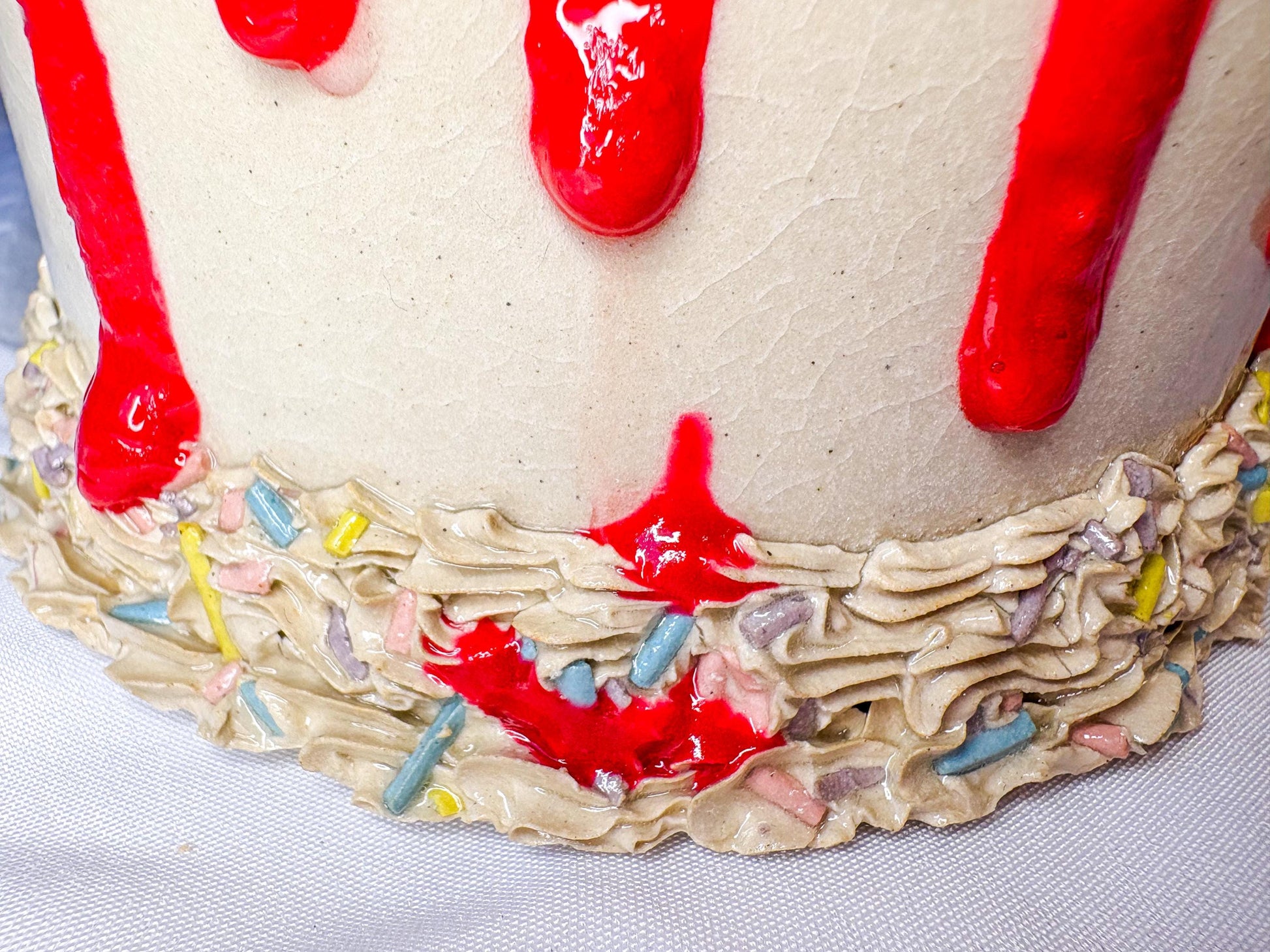 Ceramic Cake Monster Sculpture