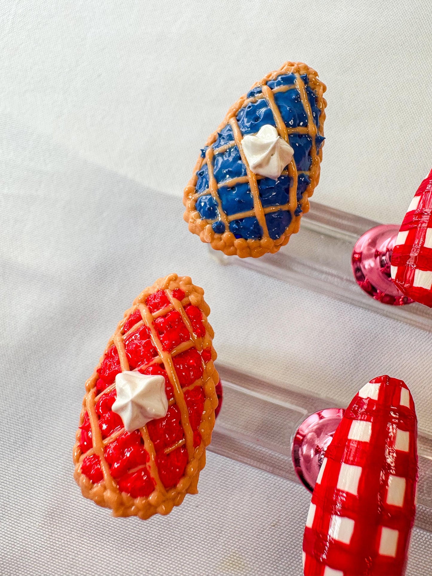 Pie and Gingham Press-On Nails