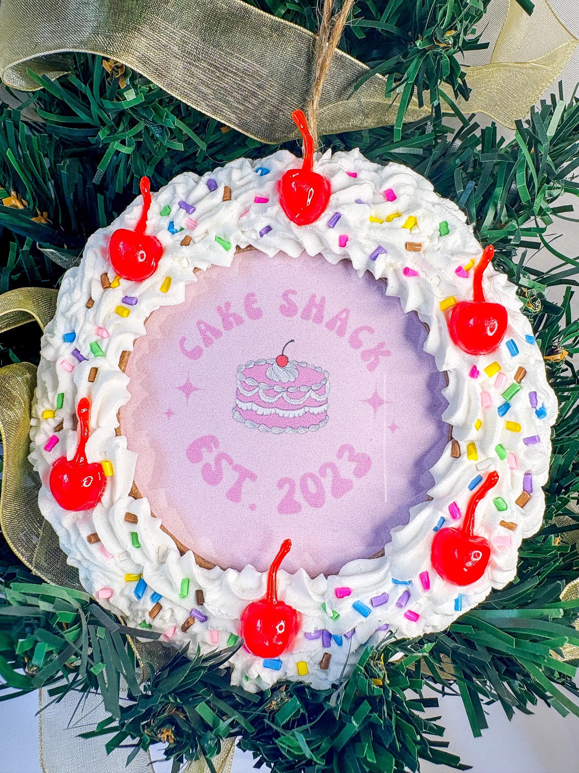 Fake Cake Picture Frame and Christmas Tree Ornaments