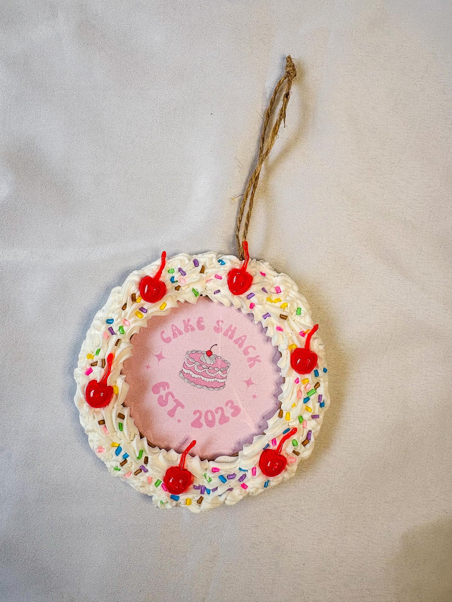 Fake Cake Picture Frame and Christmas Tree Ornaments