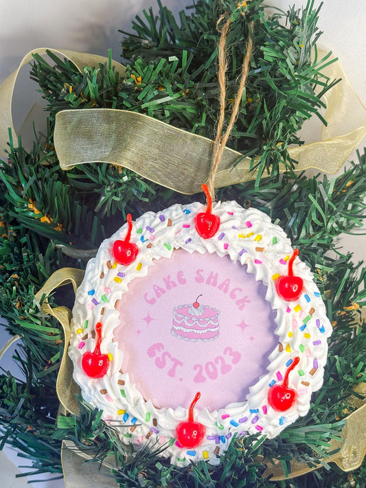 Fake Cake Picture Frame and Christmas Tree Ornaments