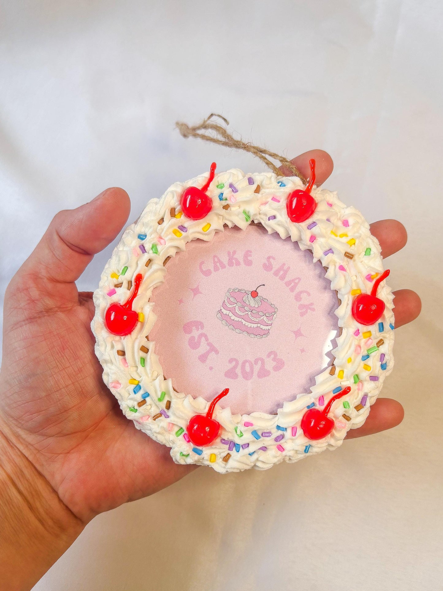 Fake Cake Picture Frame and Christmas Tree Ornaments