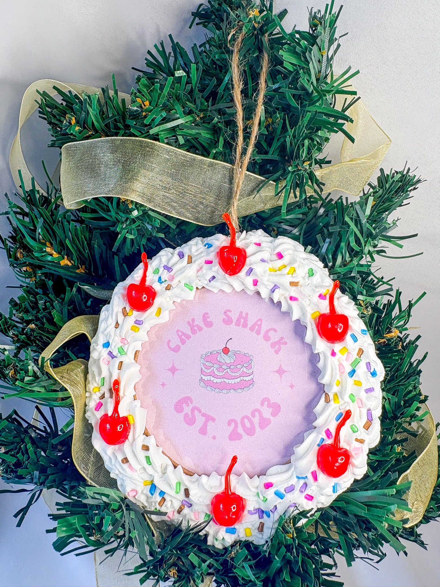 Fake Cake Picture Frame and Christmas Tree Ornaments
