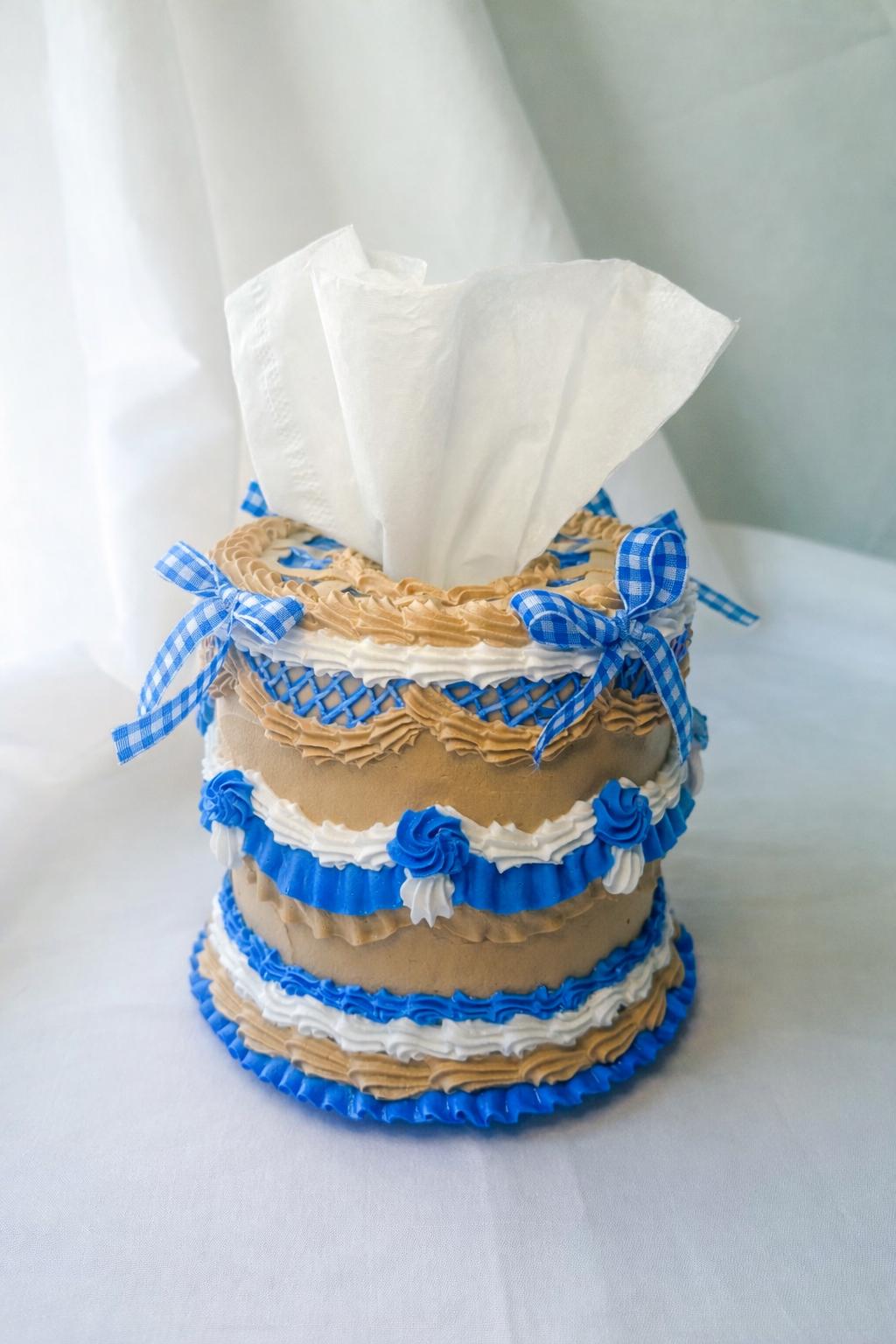 Fake Pecan Pie Tissue Holder