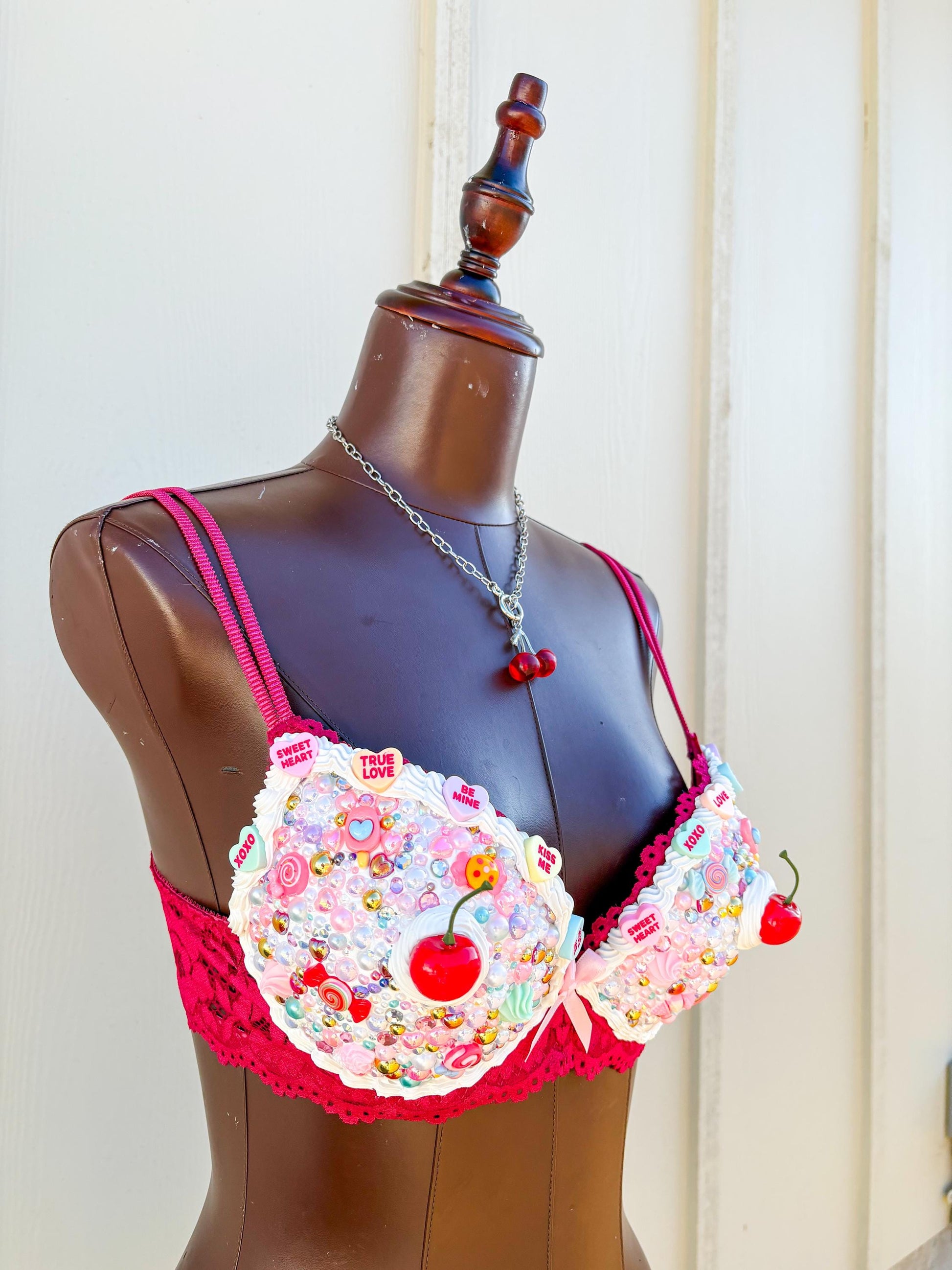 Customizable Dessert Bras - Cake Bra, Candy Bra, Blueberry Pie Bra, Cherry Pie Bra, Ice Cream Cone Bra