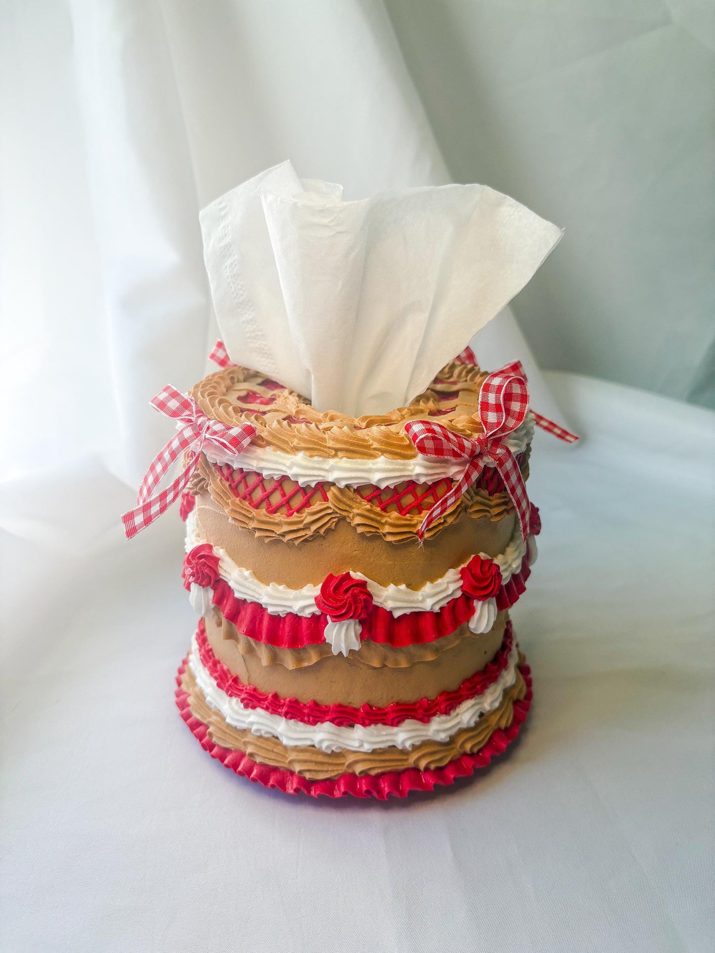 Fake Pecan Pie Tissue Holder