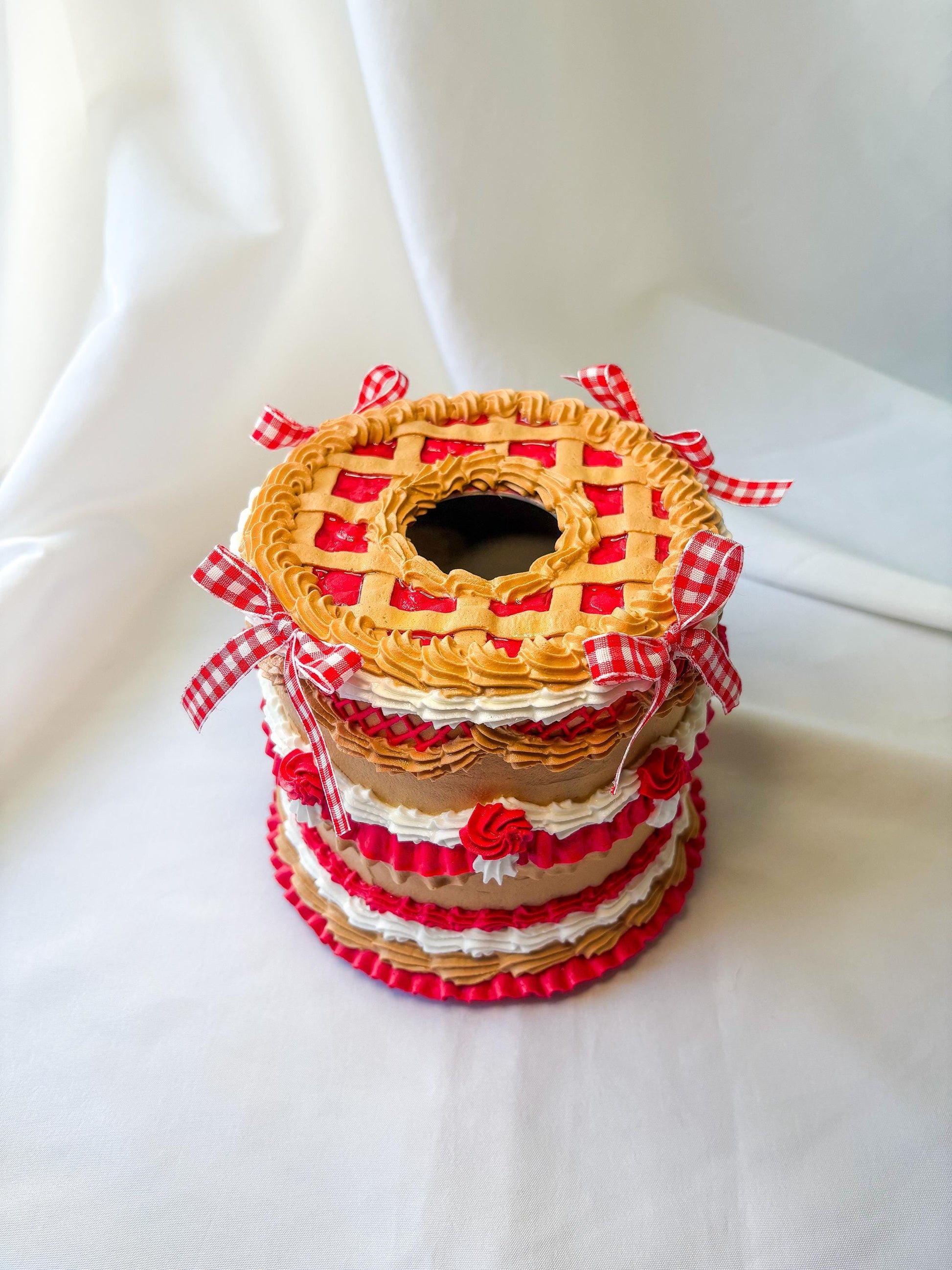Fake Pecan Pie Tissue Holder