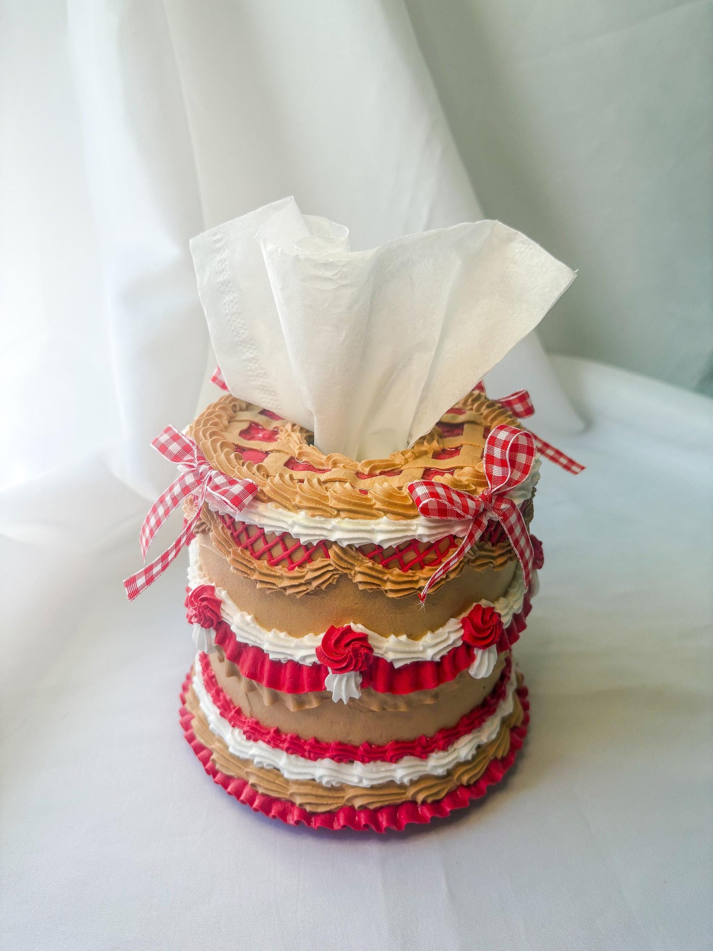 Fake Pecan Pie Tissue Holder