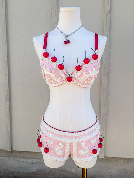 Customizable Dessert Couture Lingerie – Cherry Cake Set