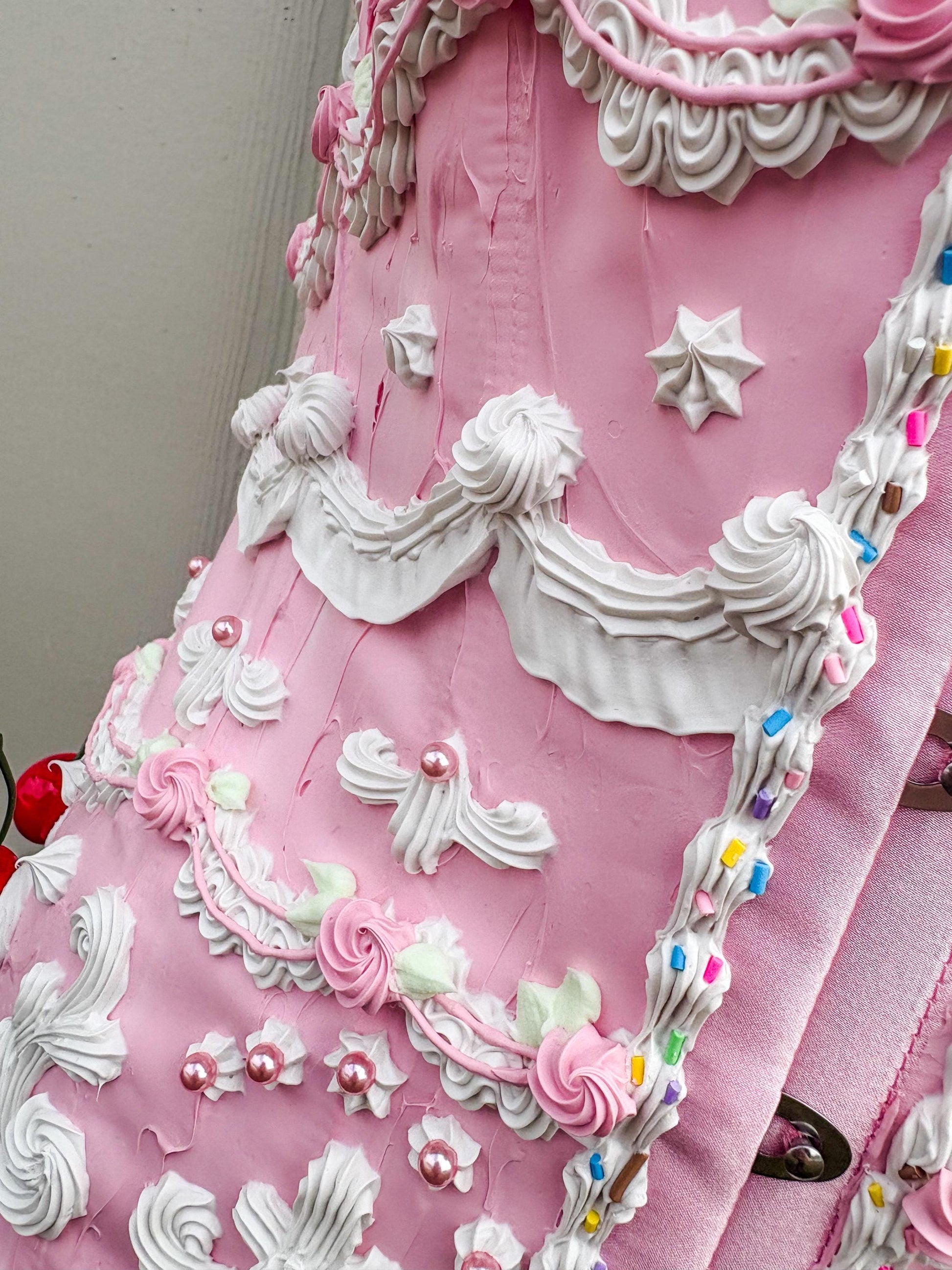 Pink and White Cake Corset with Shorts