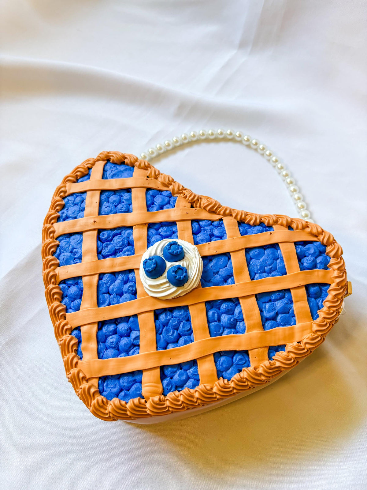 Heart Shaped Cherry and Blueberry Pie Purses