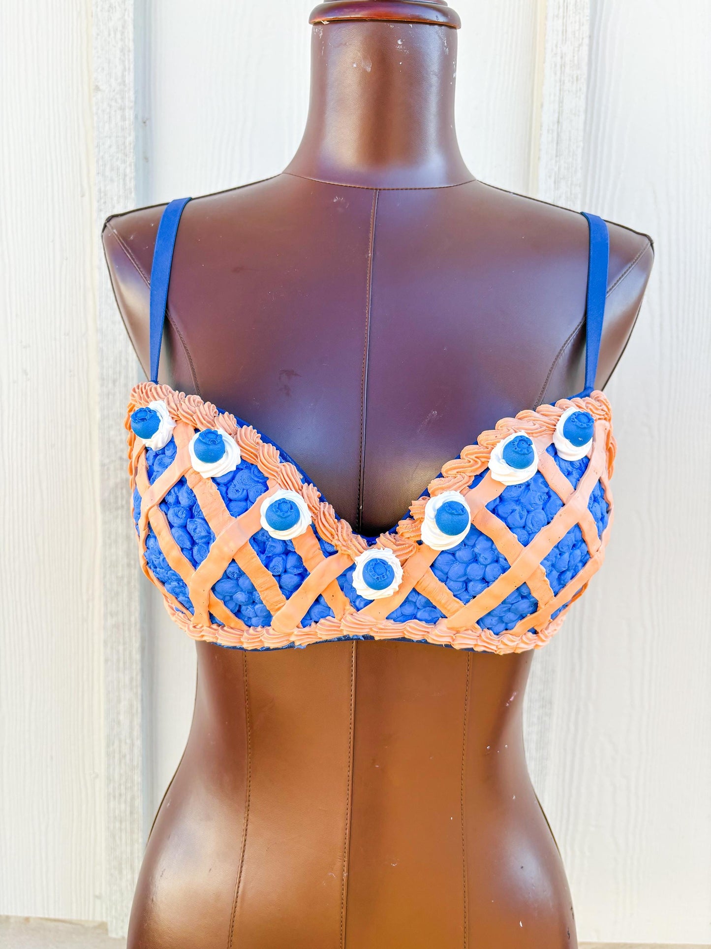 Cherry Pie Pin-Up Costume - Cherry Pie Bra and Corset Top & Red Gingham Skirt