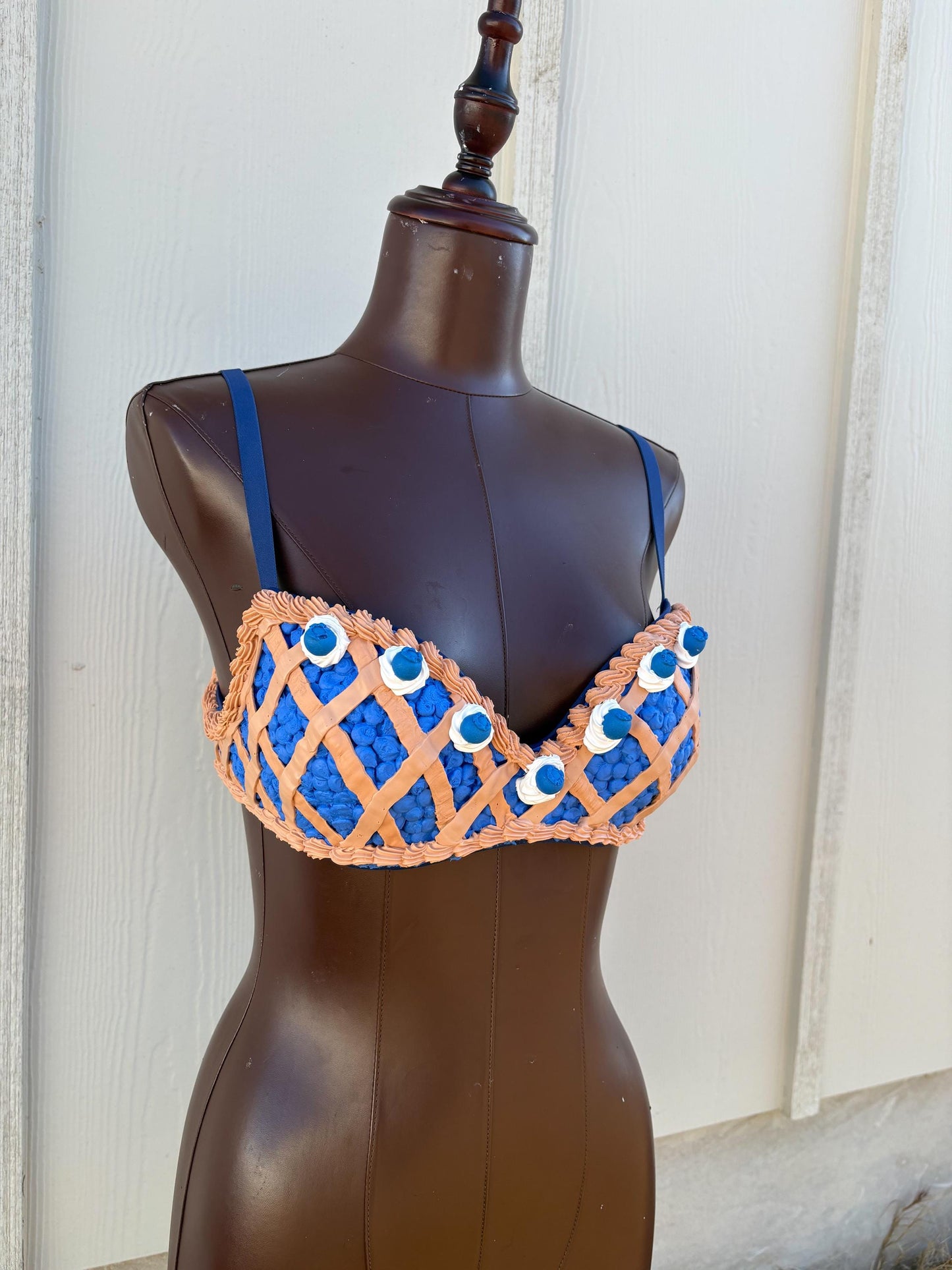 Cherry Pie Pin-Up Costume - Cherry Pie Bra and Corset Top & Red Gingham Skirt