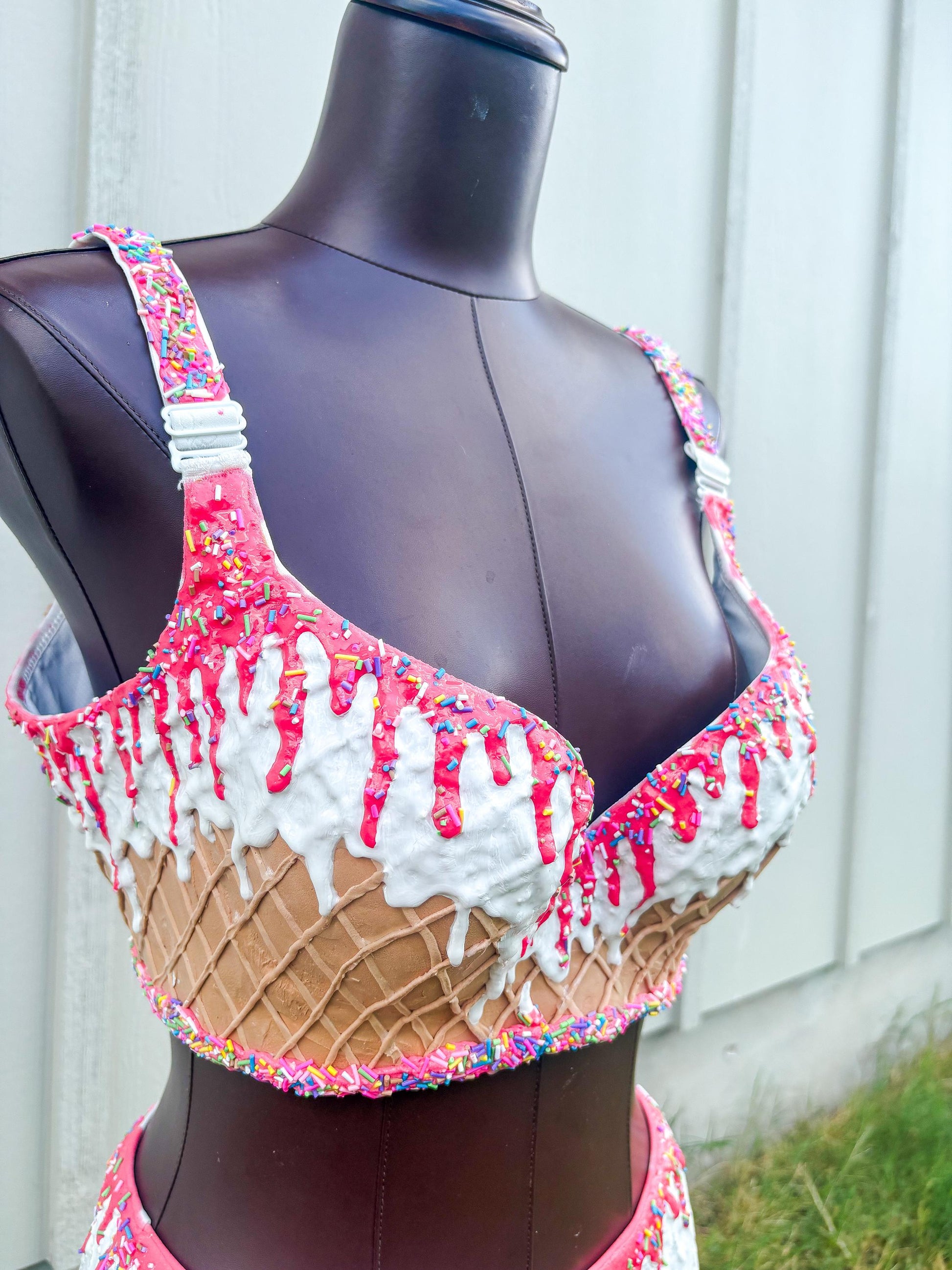 Customizable Dessert Bras - Cake Bra, Candy Bra, Blueberry Pie Bra, Cherry Pie Bra, Ice Cream Cone Bra