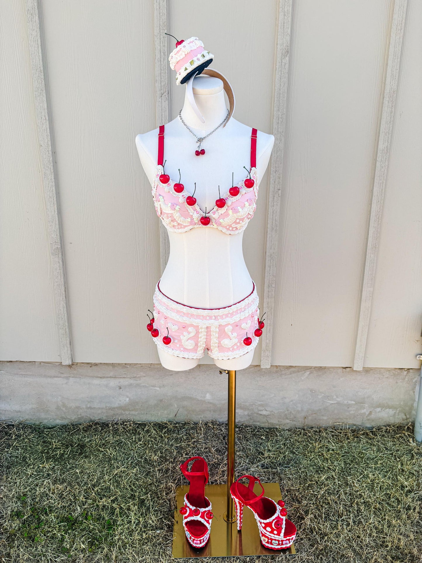 Customizable Dessert Couture Lingerie – Cherry Cake Set