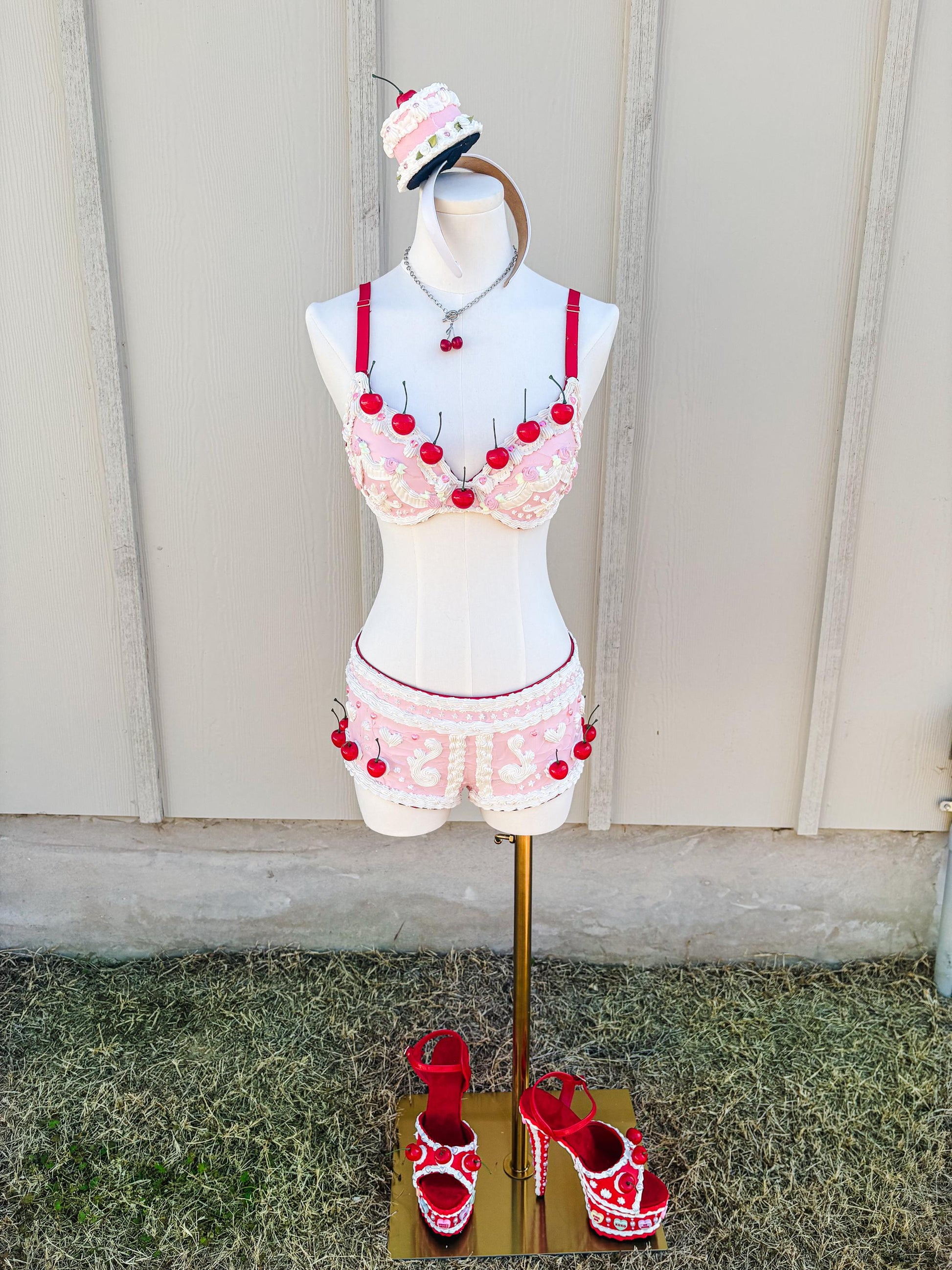 Customizable Dessert Couture Lingerie – Cherry Cake Set