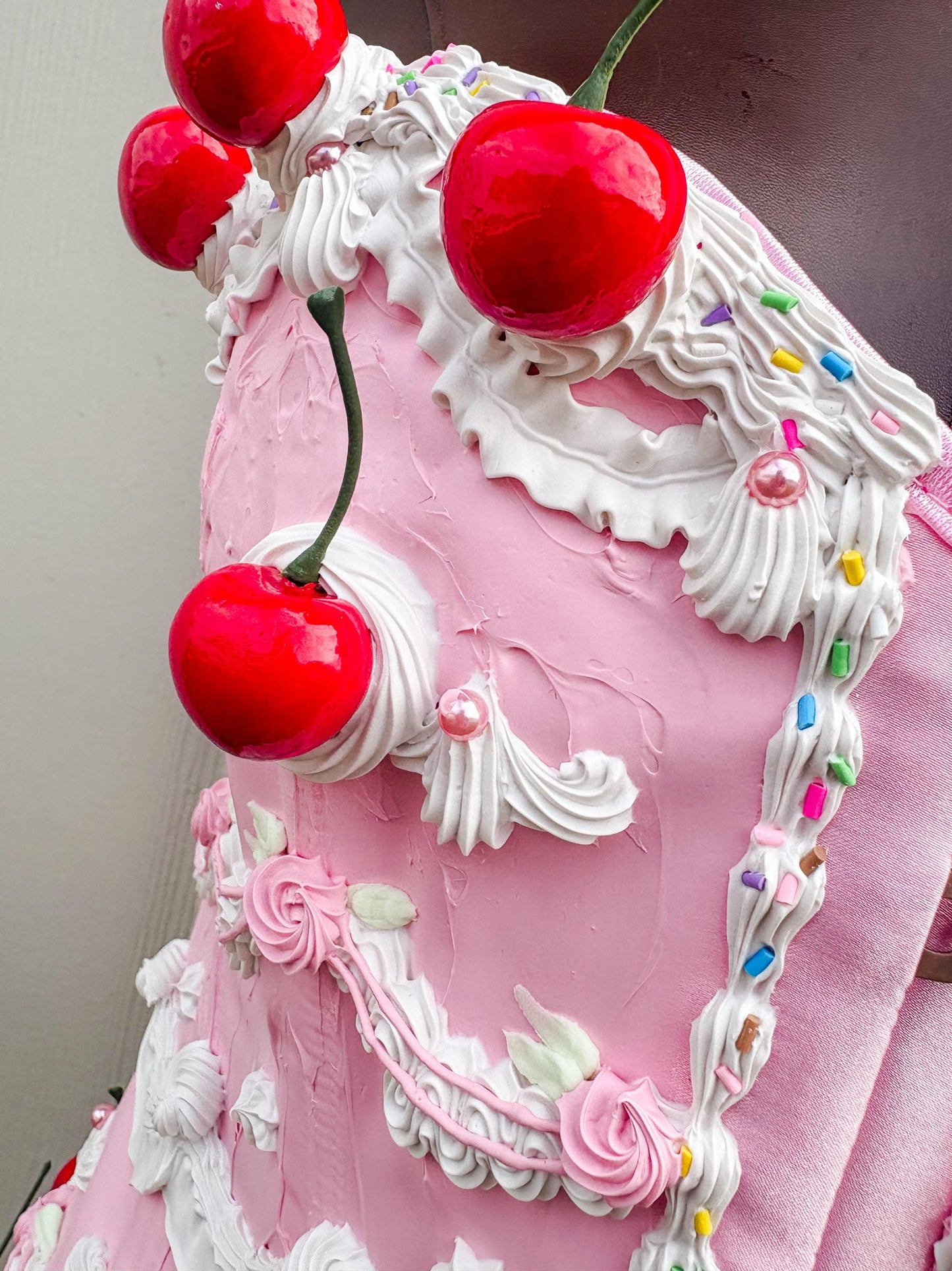 Pink and White Cake Corset with Shorts