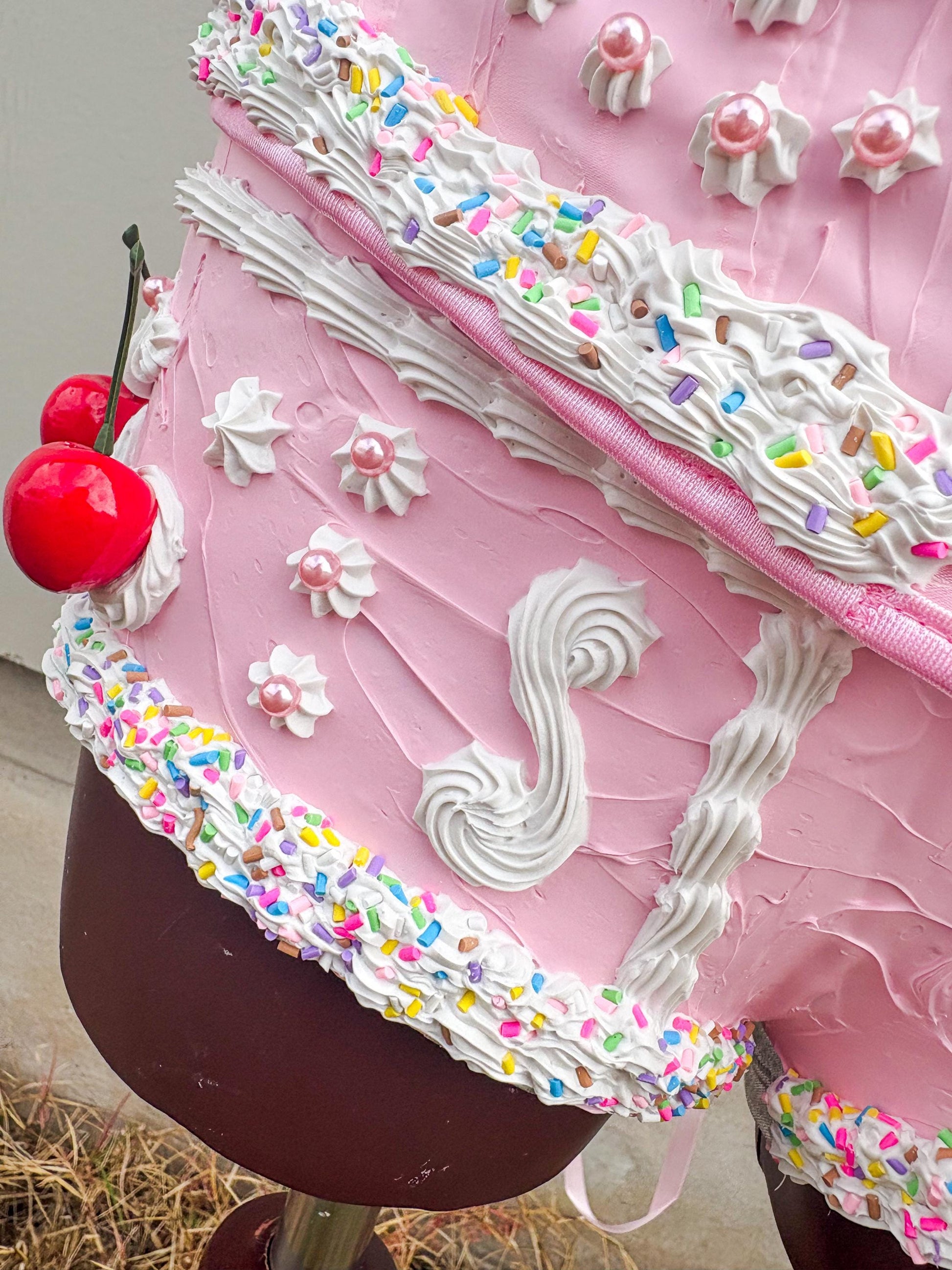 Pink and White Cake Corset with Shorts