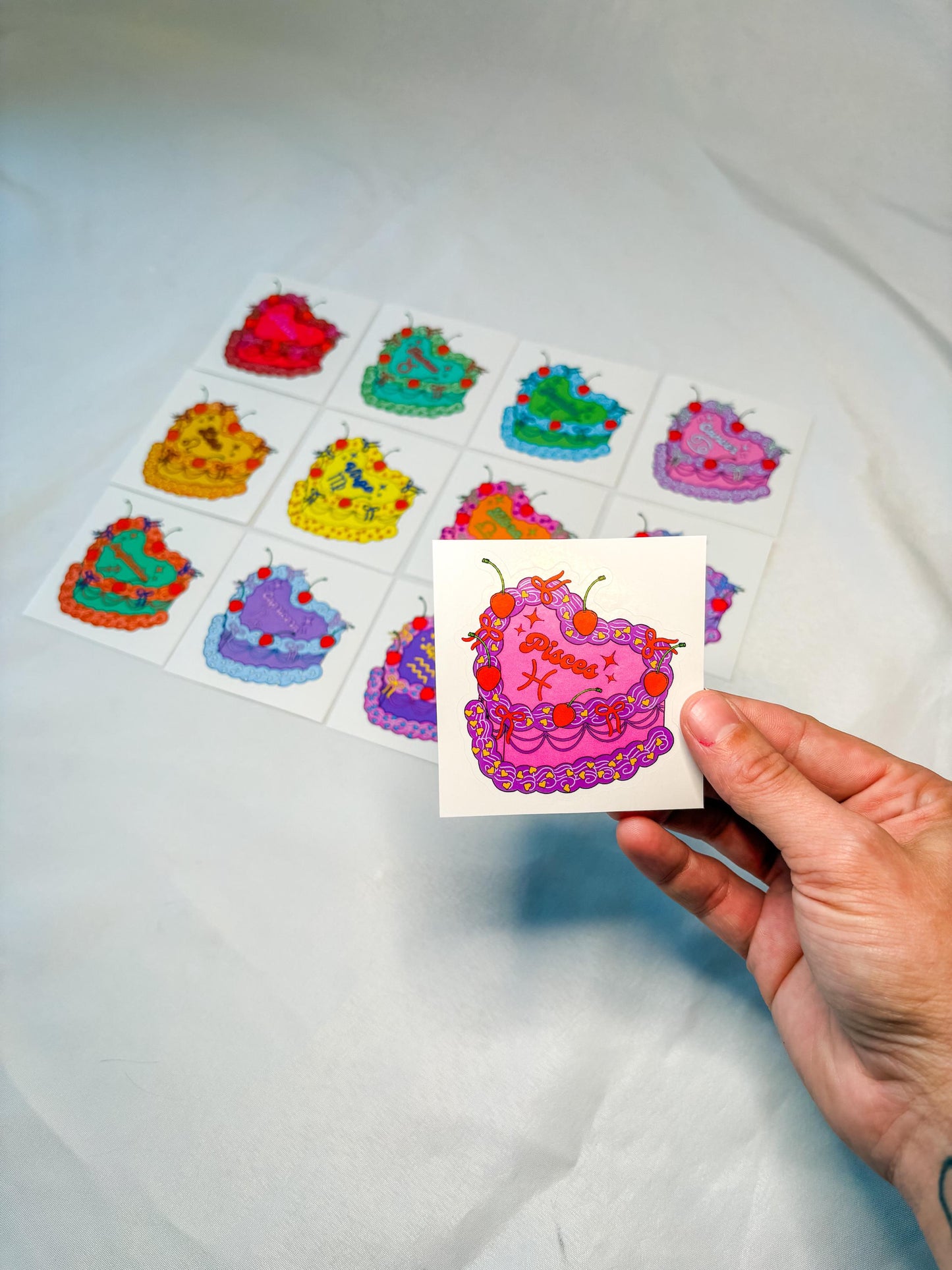 Cake Zodiac Sign Stickers