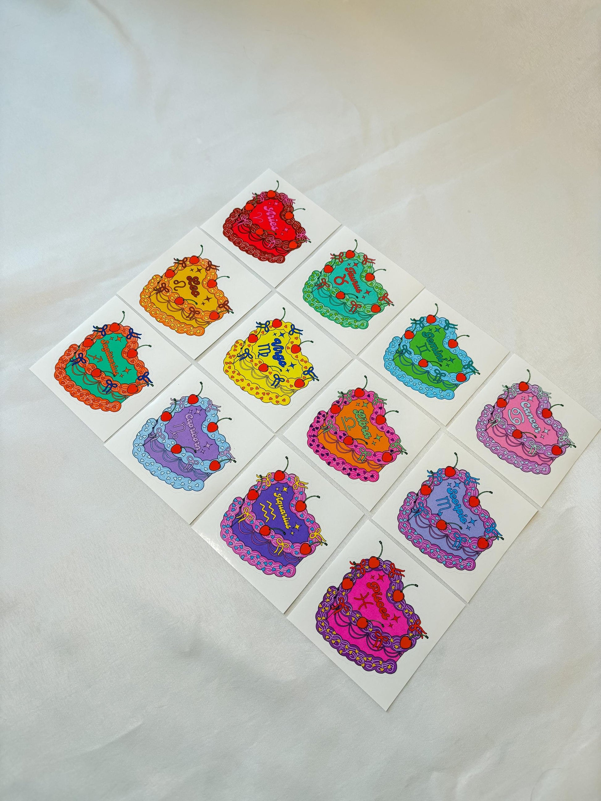 Cake Zodiac Sign Stickers