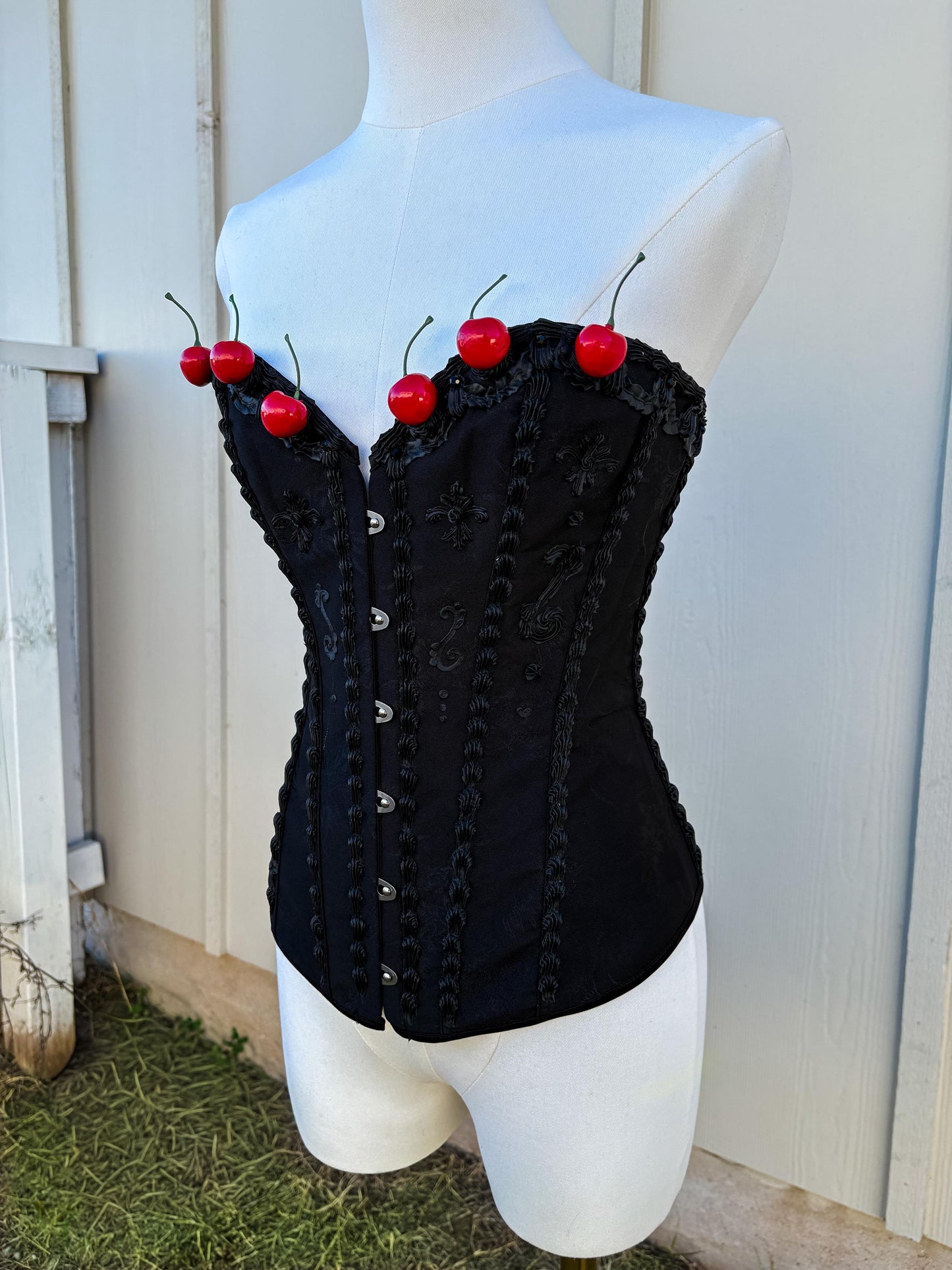 Pink and White Cake Corset