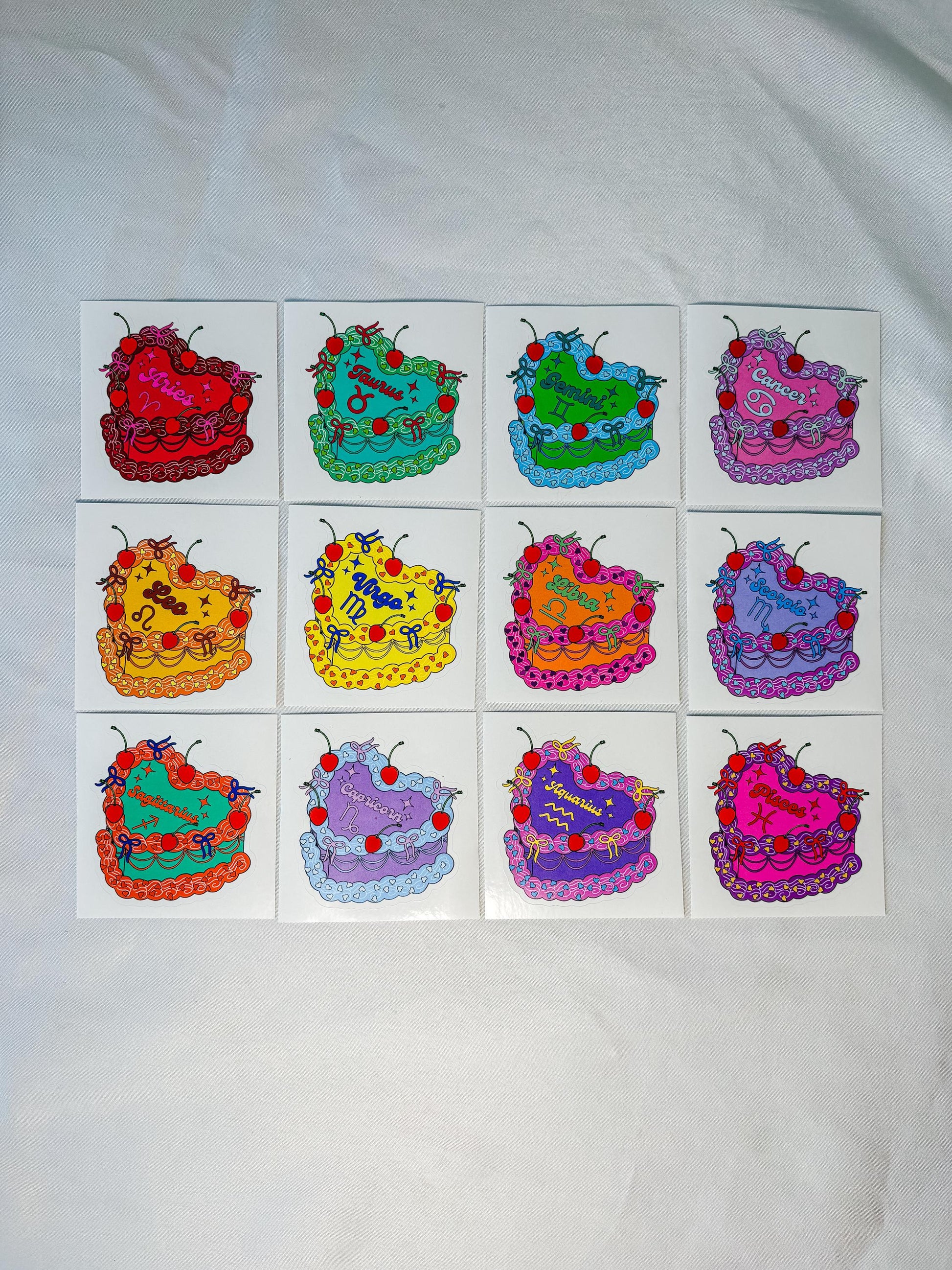 Cake Zodiac Sign Stickers