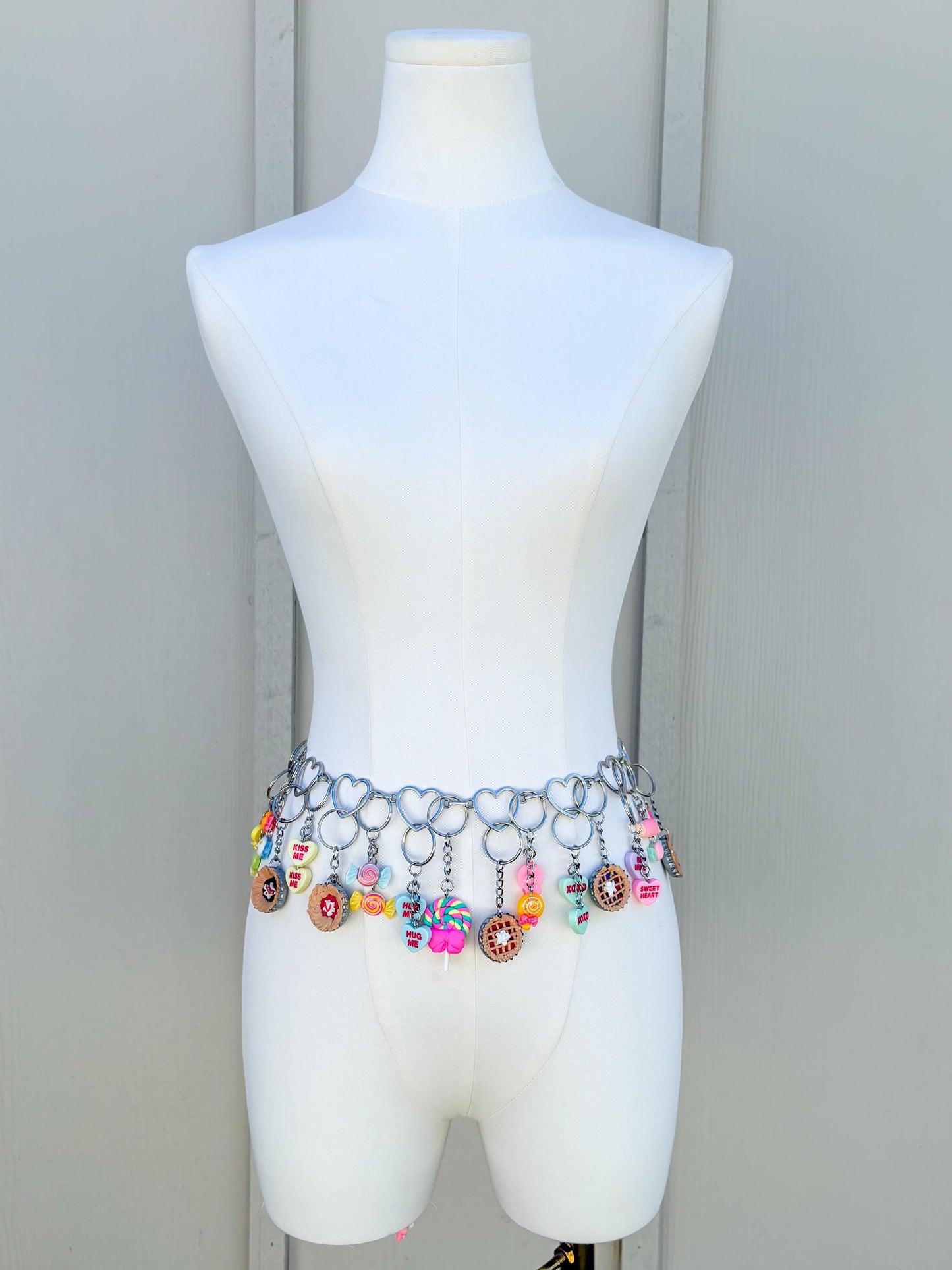 Candy Charm Waist Chain Belt – Kawaii Dessert Body Chain | Festival Jewelry, Rave Outfit, Y2K Charm Belt