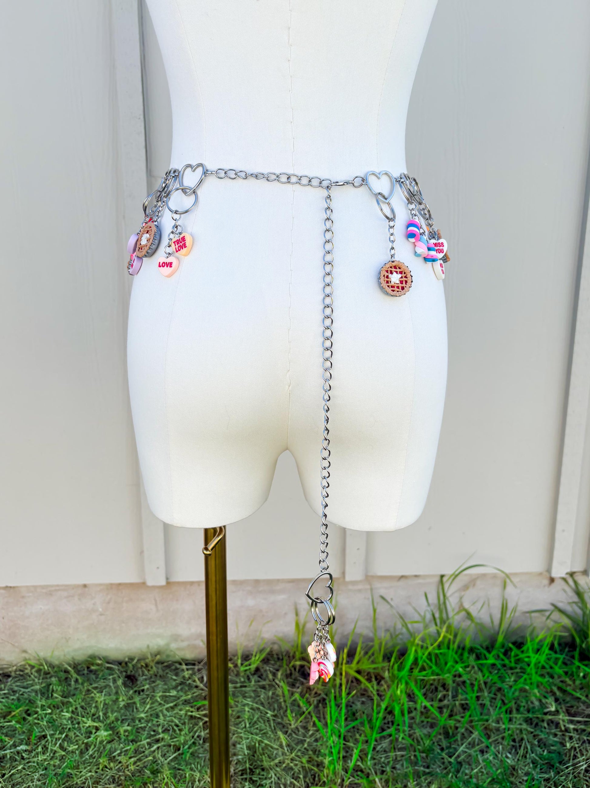 Candy Charm Waist Chain Belt – Kawaii Dessert Body Chain | Festival Jewelry, Rave Outfit, Y2K Charm Belt
