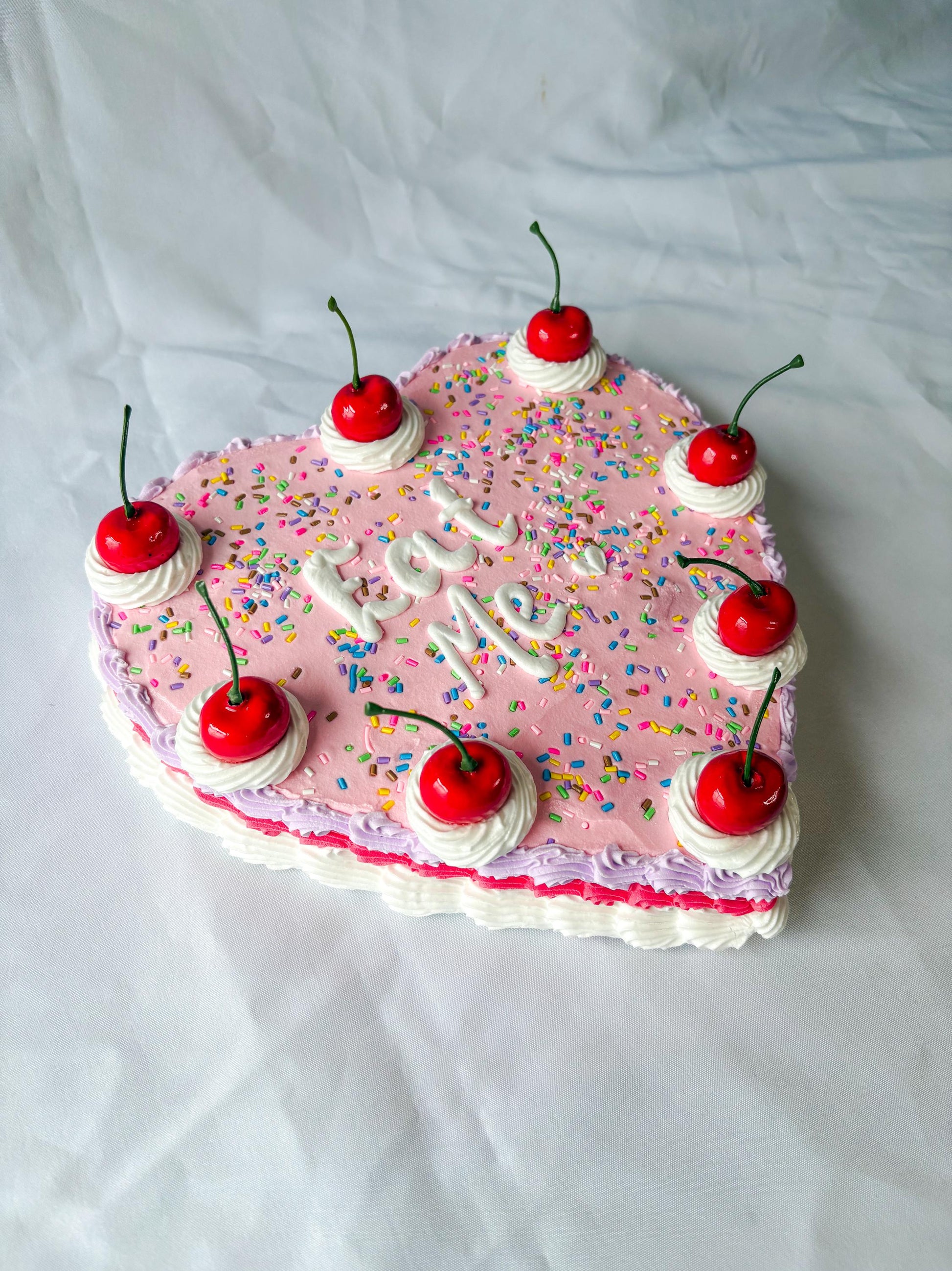 Fake Heart Cake Wall Hanging