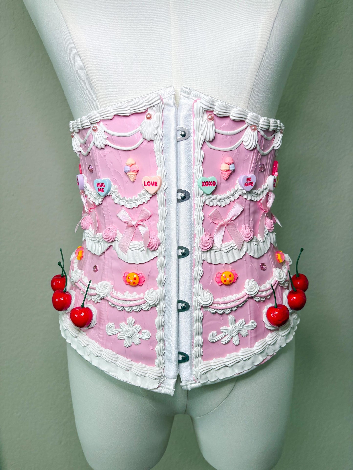 Customizable Cake Waist Corset | Dessert-Inspired Waist Corset | Wearable Cake Art | Candy Land & Cherry Cake Couture