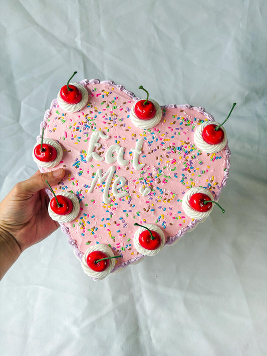 Fake Heart Cake Wall Hanging