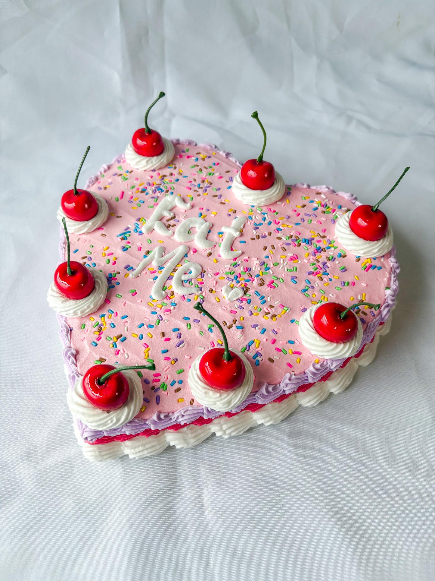 Fake Heart Cake Wall Hanging