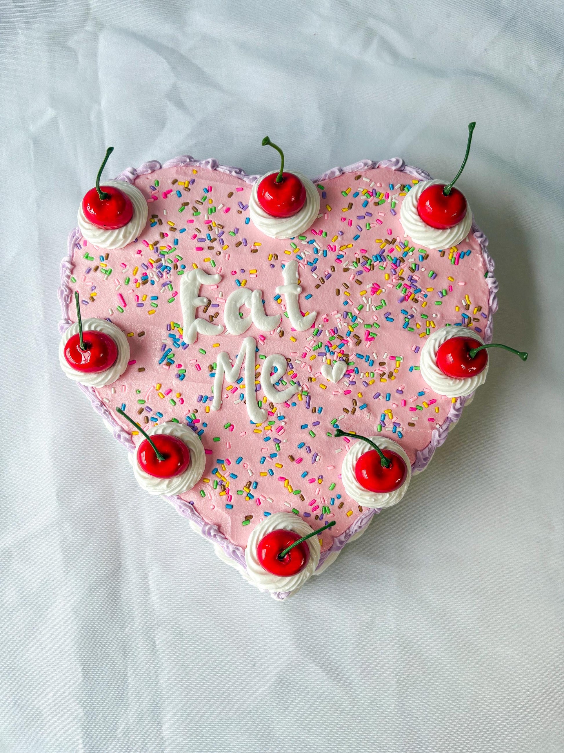 Fake Heart Cake Wall Hanging