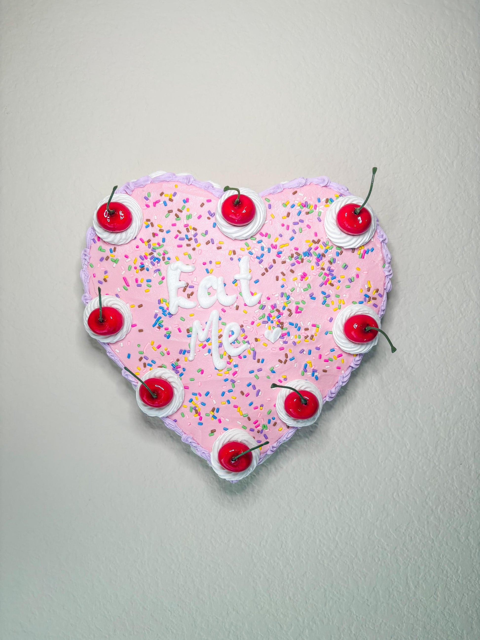 Fake Heart Cake Wall Hanging