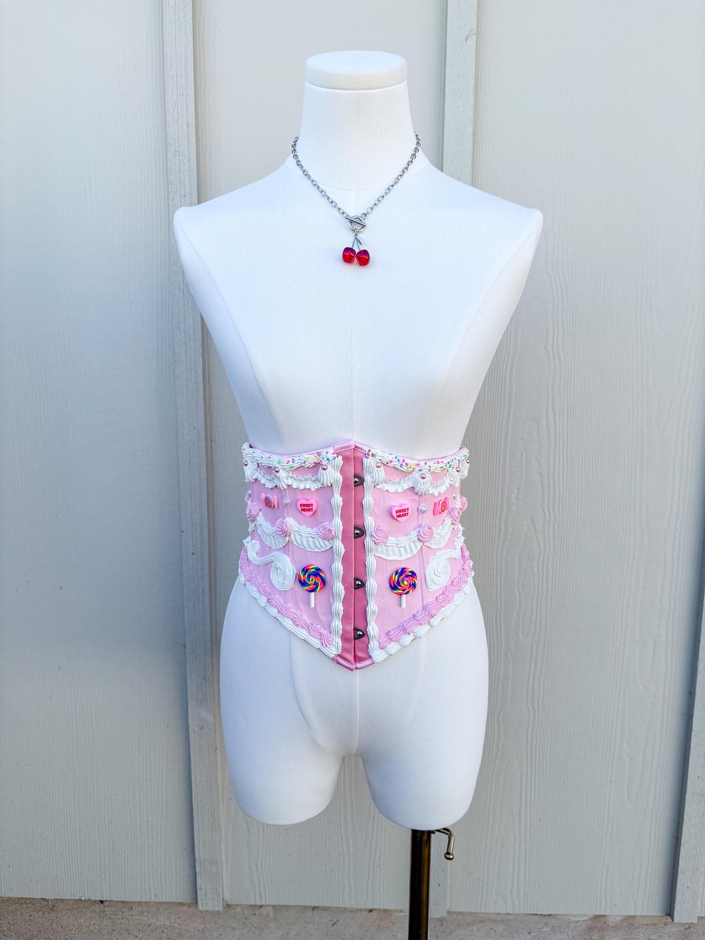 Customizable Cake Waist Corset | Dessert-Inspired Waist Corset | Wearable Cake Art | Candy Land & Cherry Cake Couture