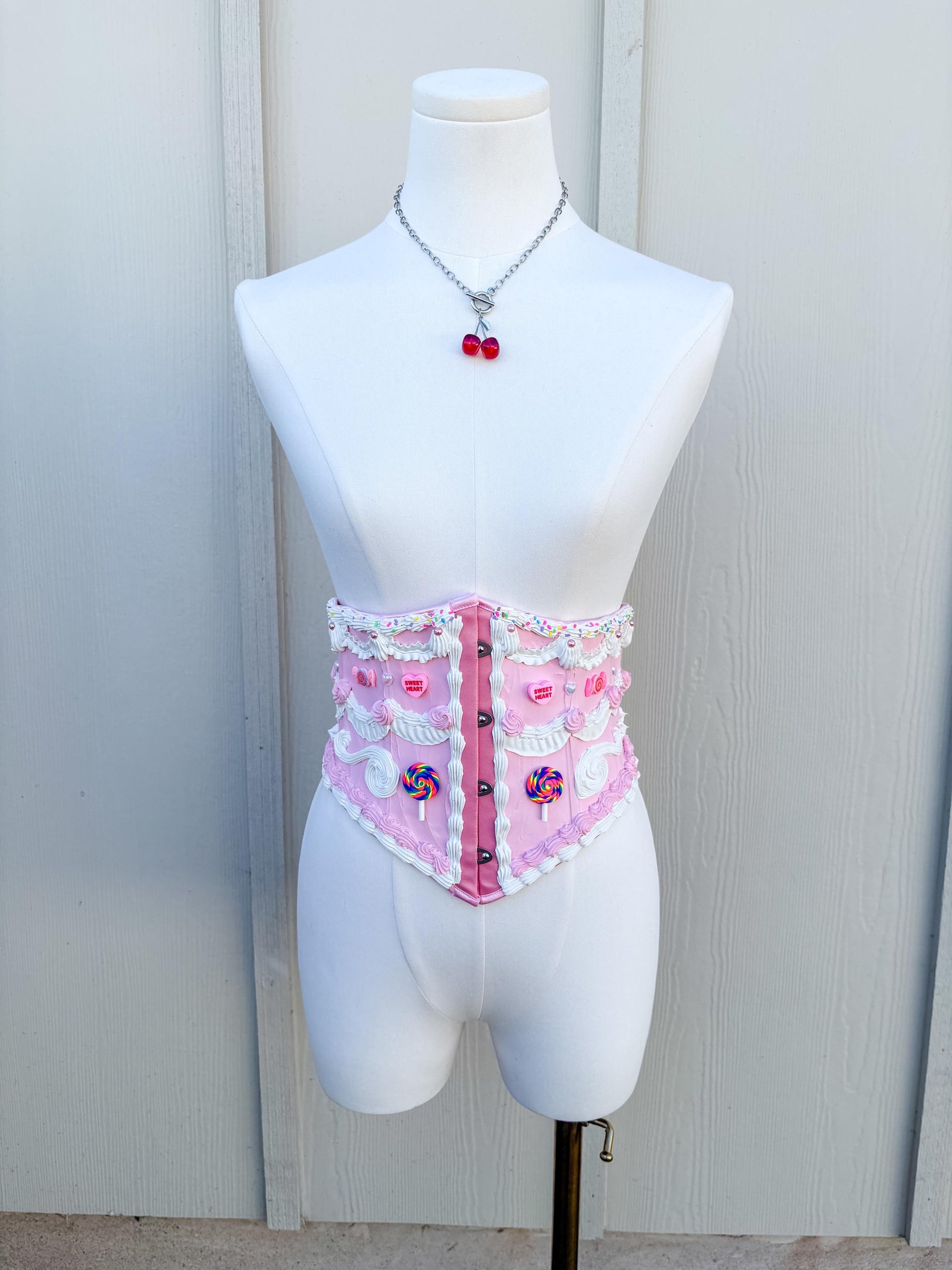 Customizable Cake Waist Corset | Dessert-Inspired Waist Corset | Wearable Cake Art | Candy Land & Cherry Cake Couture