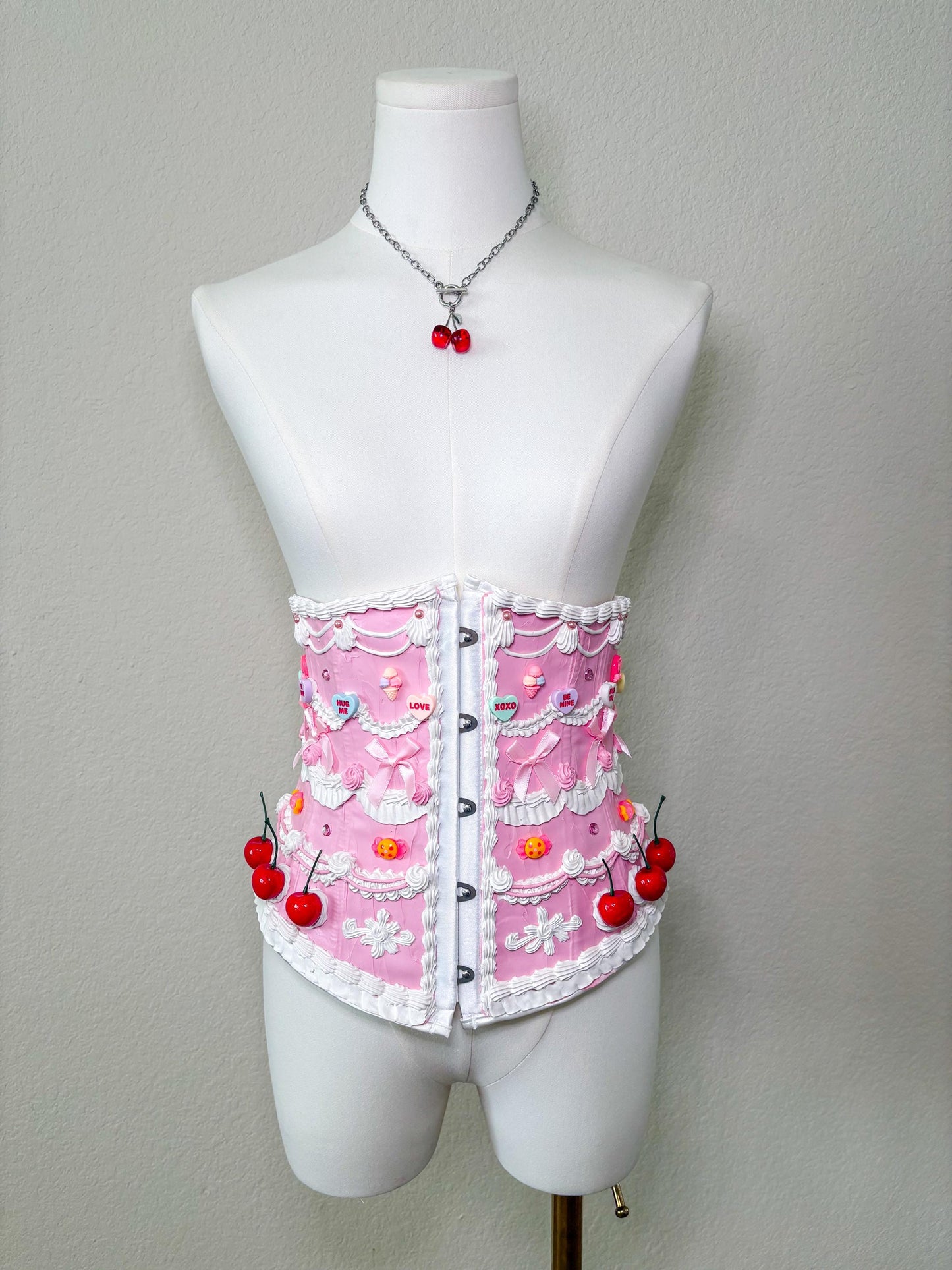 Customizable Cake Waist Corset | Dessert-Inspired Waist Corset | Wearable Cake Art | Candy Land & Cherry Cake Couture