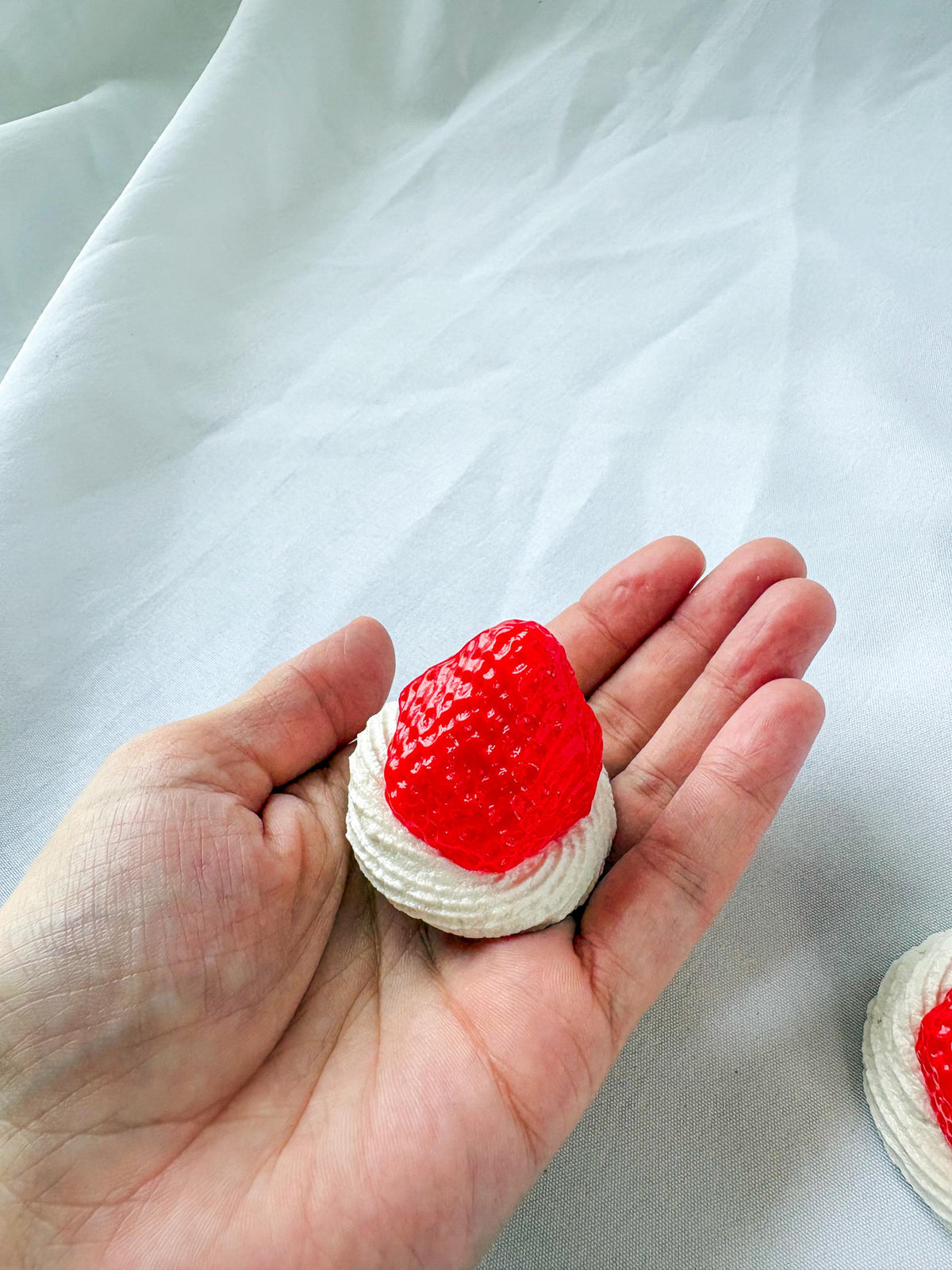 Cherry & Strawberry Cake Shoe Clips – Faux Frosting Dessert Shoe Charms