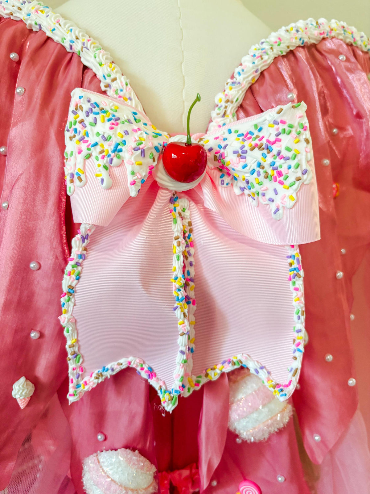 Cake & Candy Fairy Costume – Pink Dessert Dress with Matching Fairy Wings