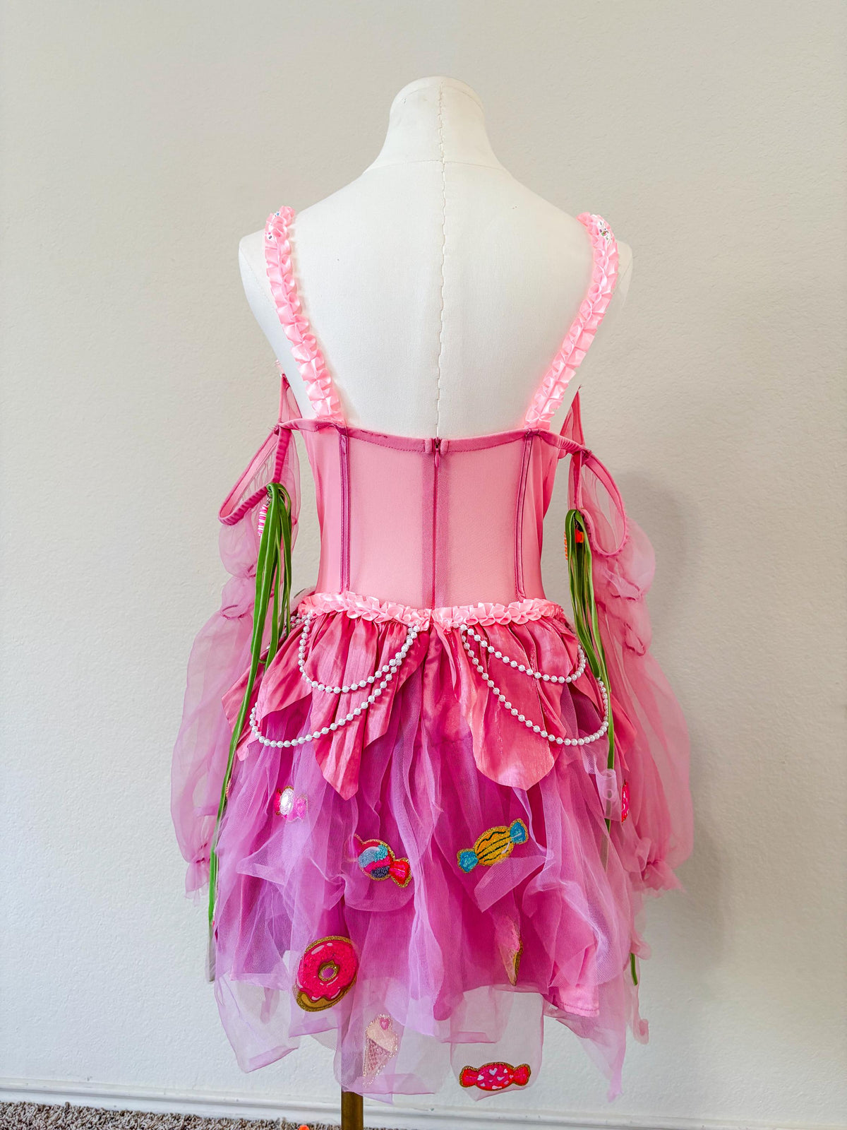 Cake & Candy Fairy Costume – Pink Dessert Dress with Matching Fairy Wings