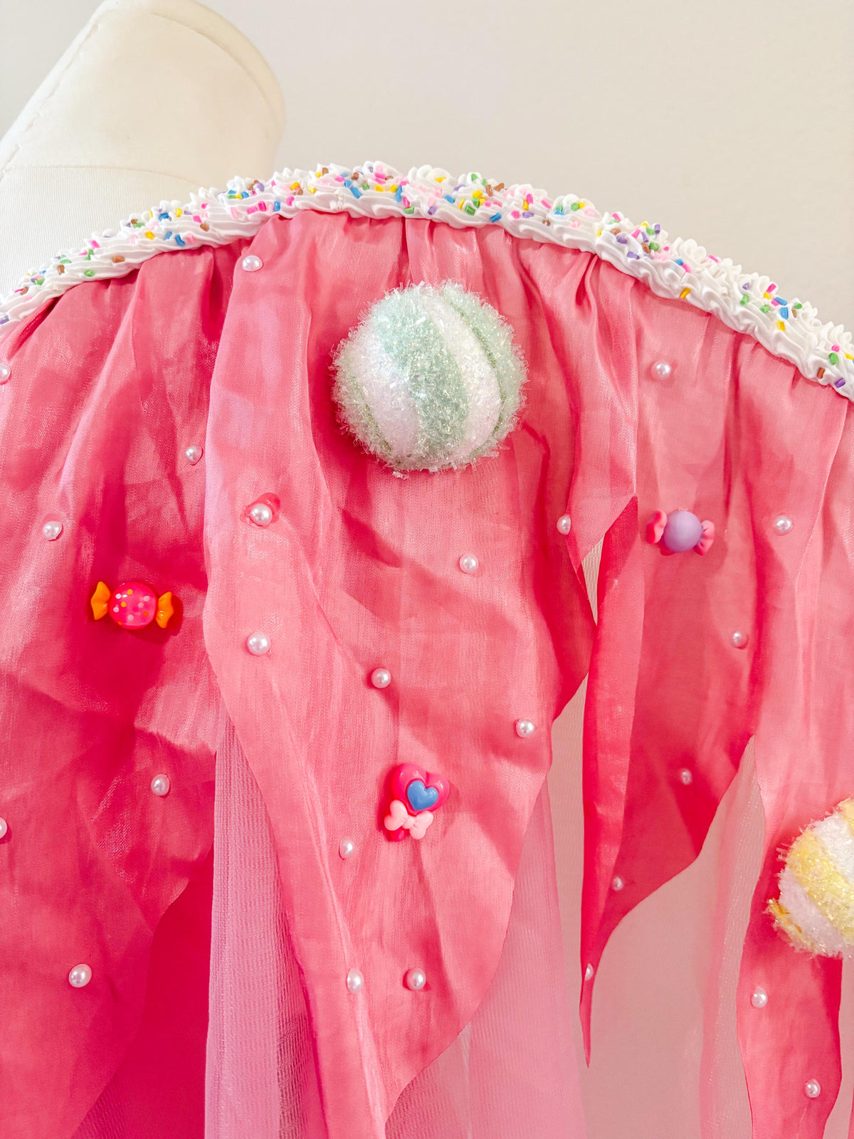 Cake & Candy Fairy Costume – Pink Dessert Dress with Matching Fairy Wings