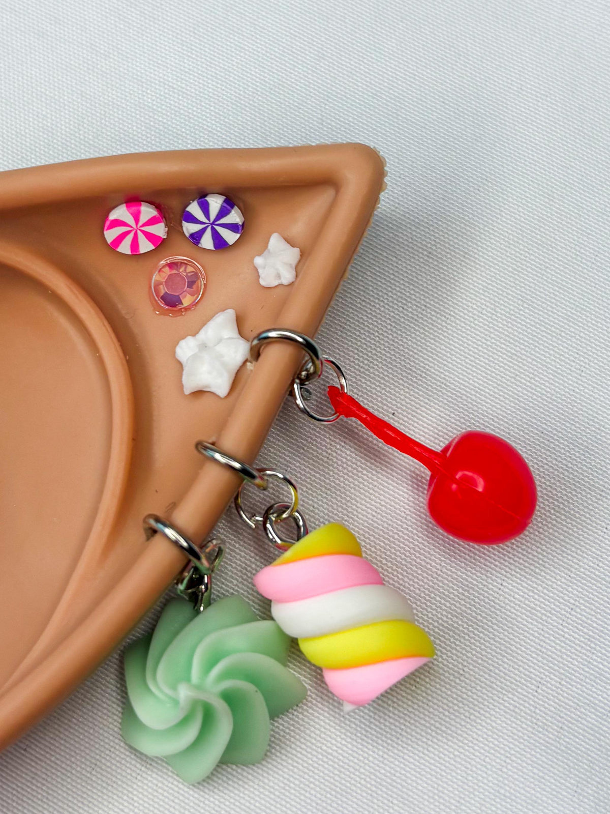 Candy Fairy/Elf Ears with Faux Piercings | Silicone Ears with Candy Charms | Cosplay, Rave & Costume Accessories