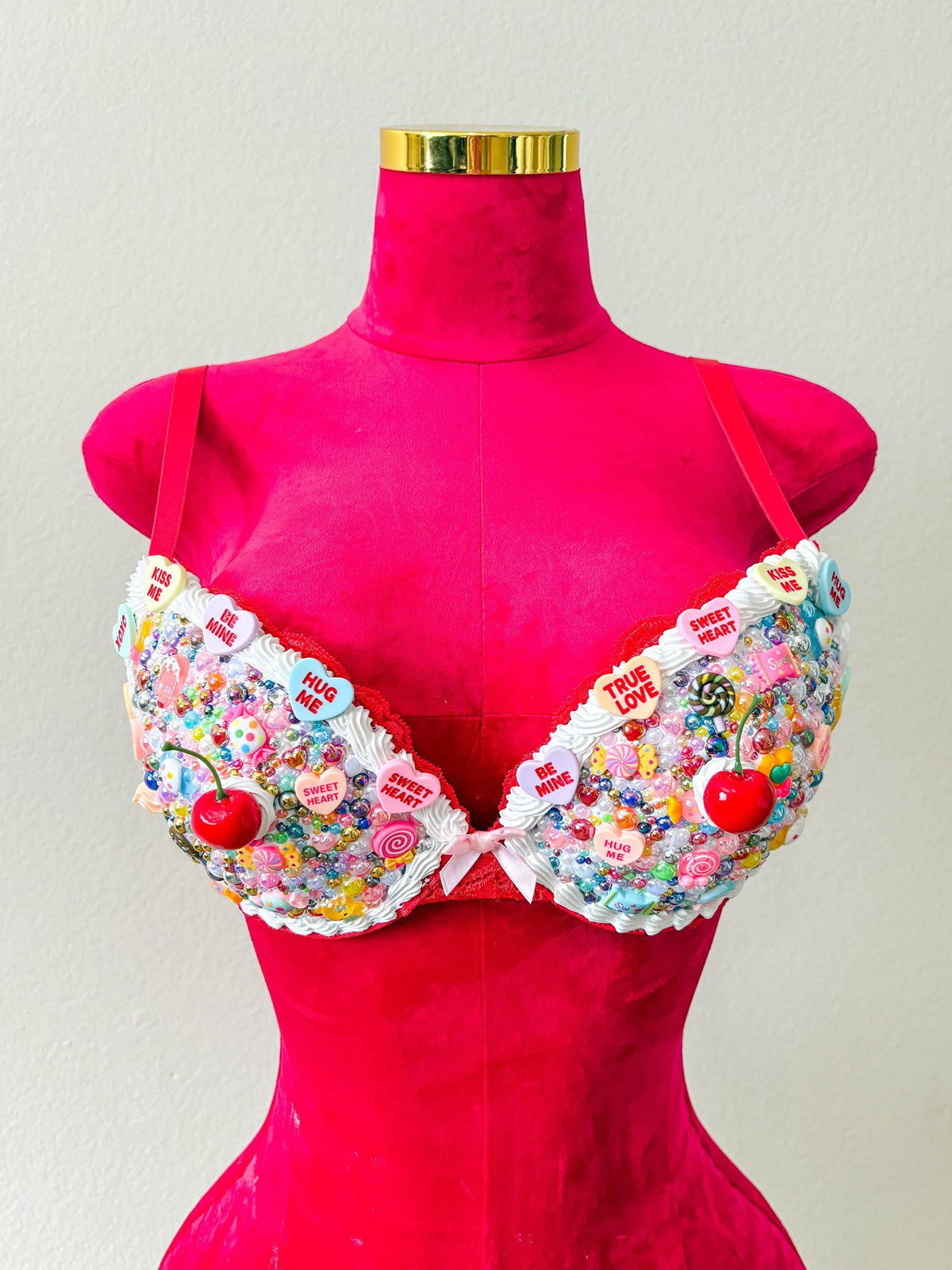 DIY Bedazzled Cake Bra Kit - Custom Faux Frosting, Beads & Candy Charms - Decorate Your Own Cake Bra Customizable