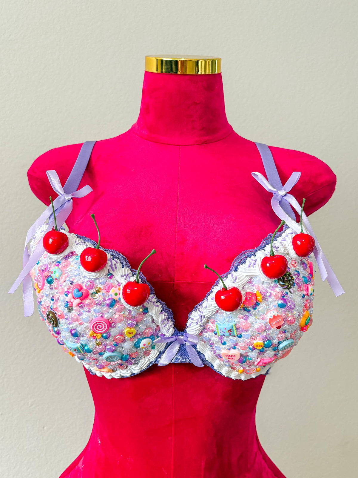 DIY Bedazzled Cake Bra Kit - Custom Faux Frosting, Beads & Candy Charms - Decorate Your Own Cake Bra Customizable
