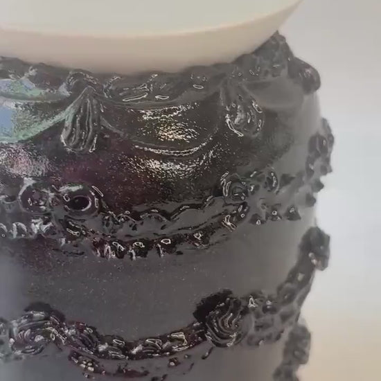 Black Ceramic Cake Table Lamp