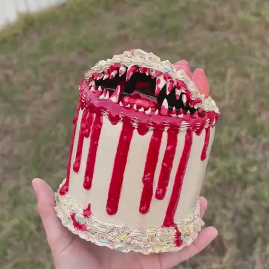 Ceramic Cake Monster Sculpture