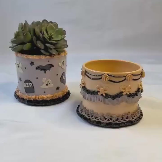 Halloween Ceramic Cake Planter
