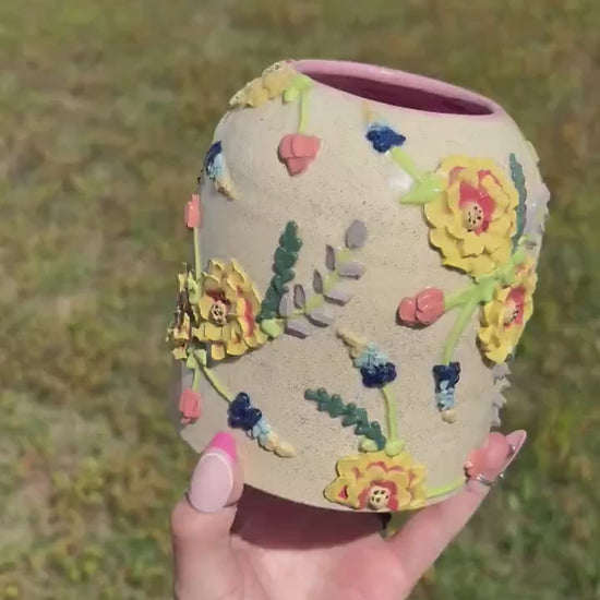 Ceramic Texas Wildflower Inspired Vases