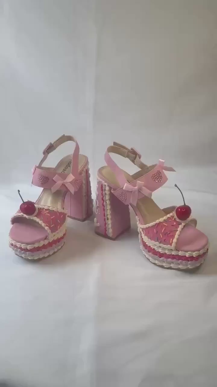 Fake Cake Platform Heels