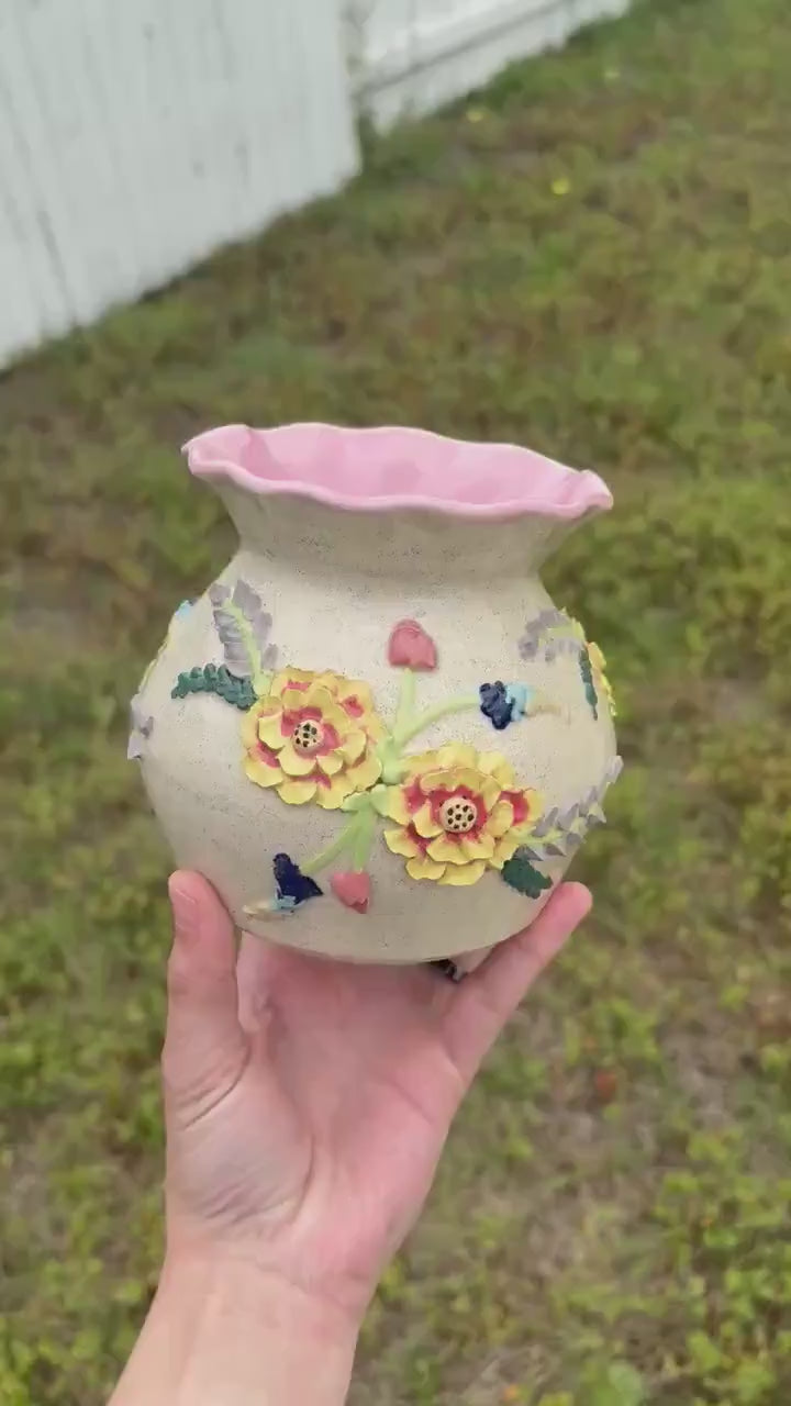 Ceramic Texas Wildflower Inspired Vases
